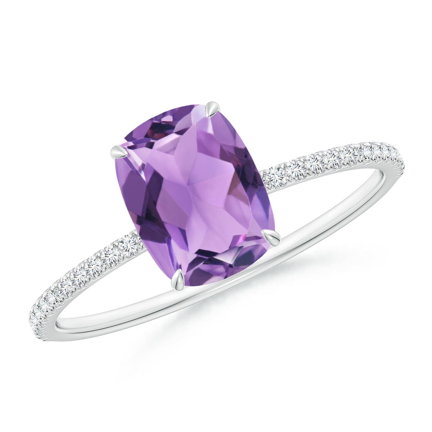 A - Amethyst / 1.5 CT / 14 KT White Gold