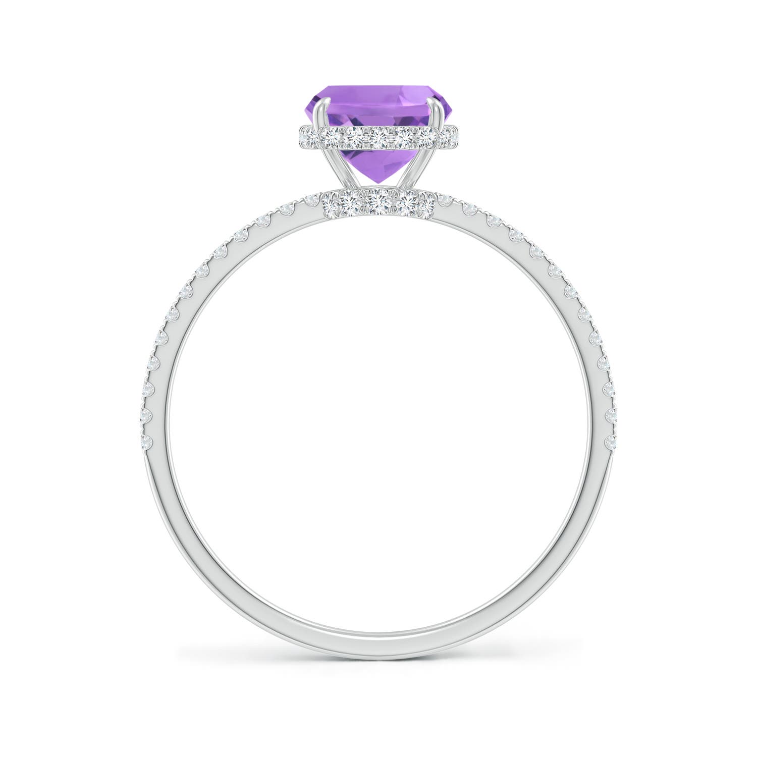 A - Amethyst / 1.5 CT / 14 KT White Gold