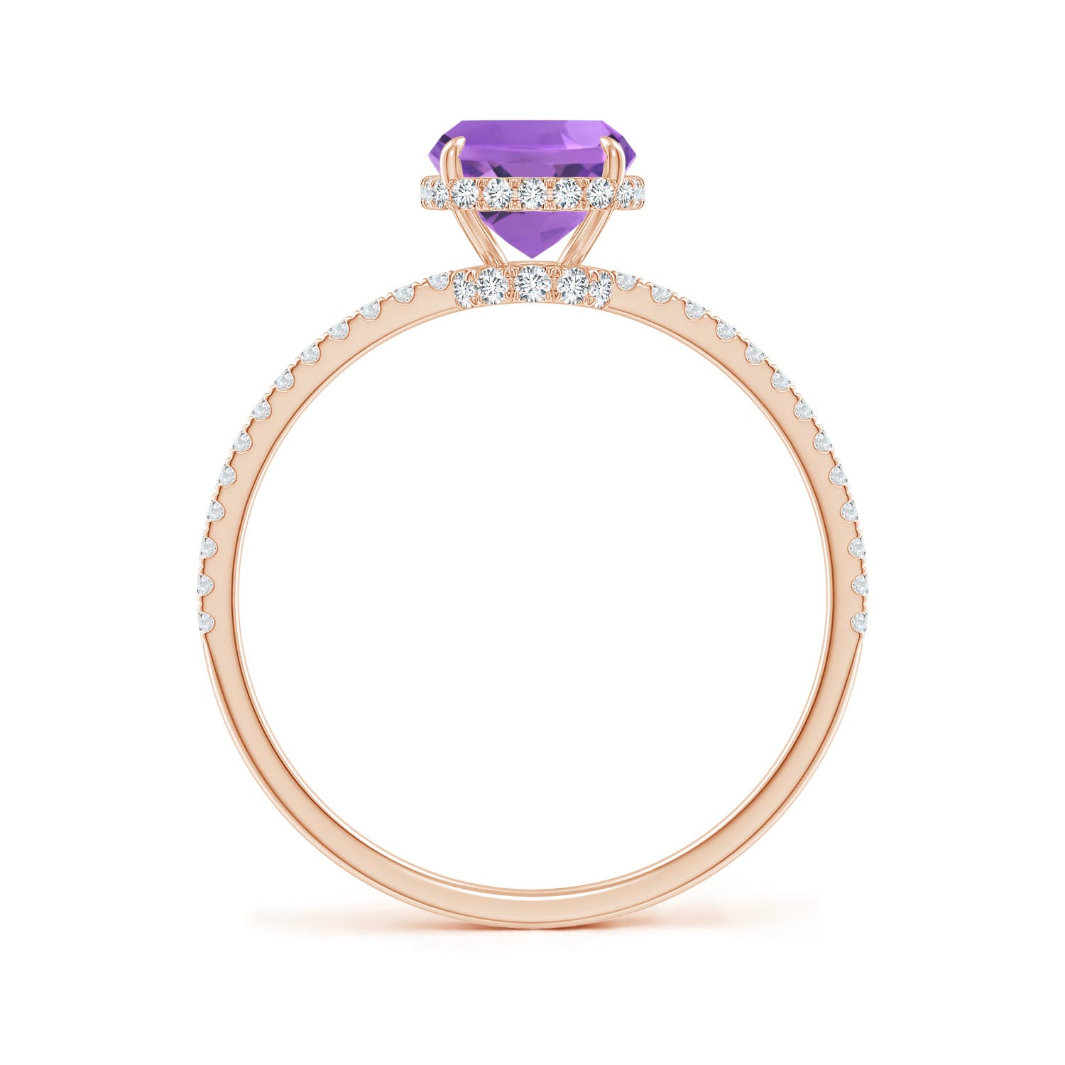 AA - Amethyst / 1.5 CT / 14 KT Rose Gold