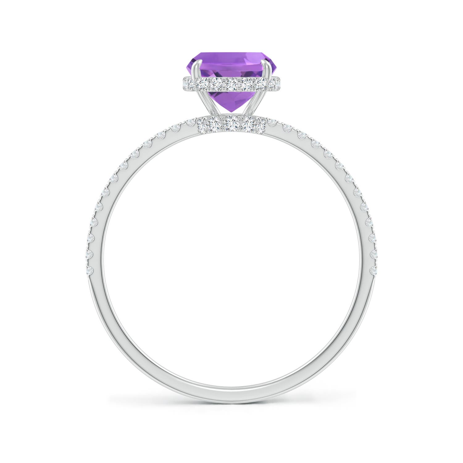 AA - Amethyst / 1.5 CT / 14 KT White Gold