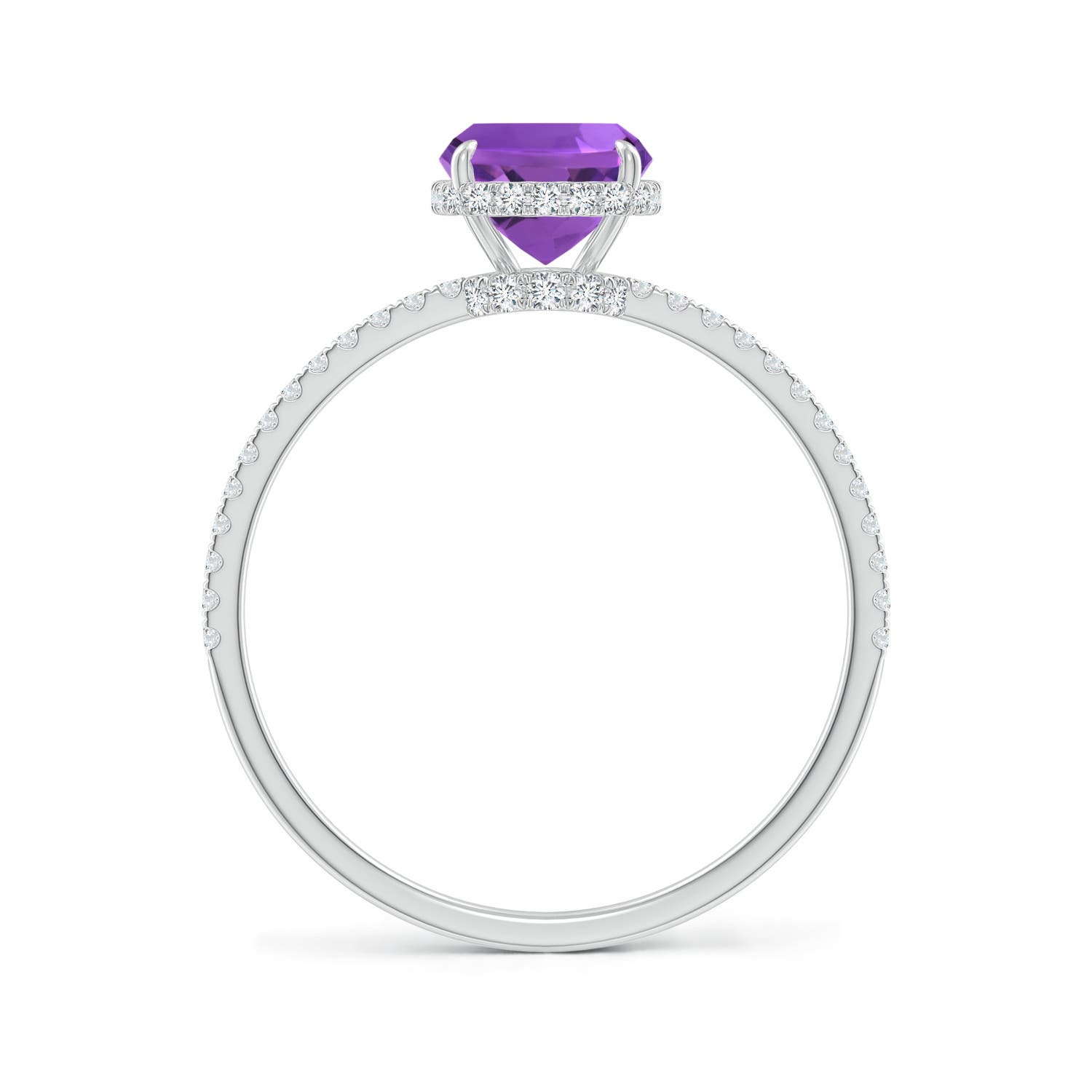 AAA - Amethyst / 1.5 CT / 14 KT White Gold