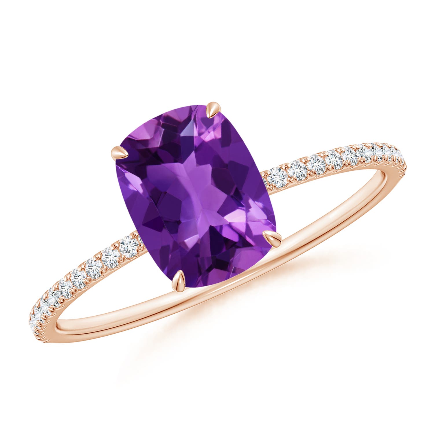 AAAA - Amethyst / 1.5 CT / 14 KT Rose Gold