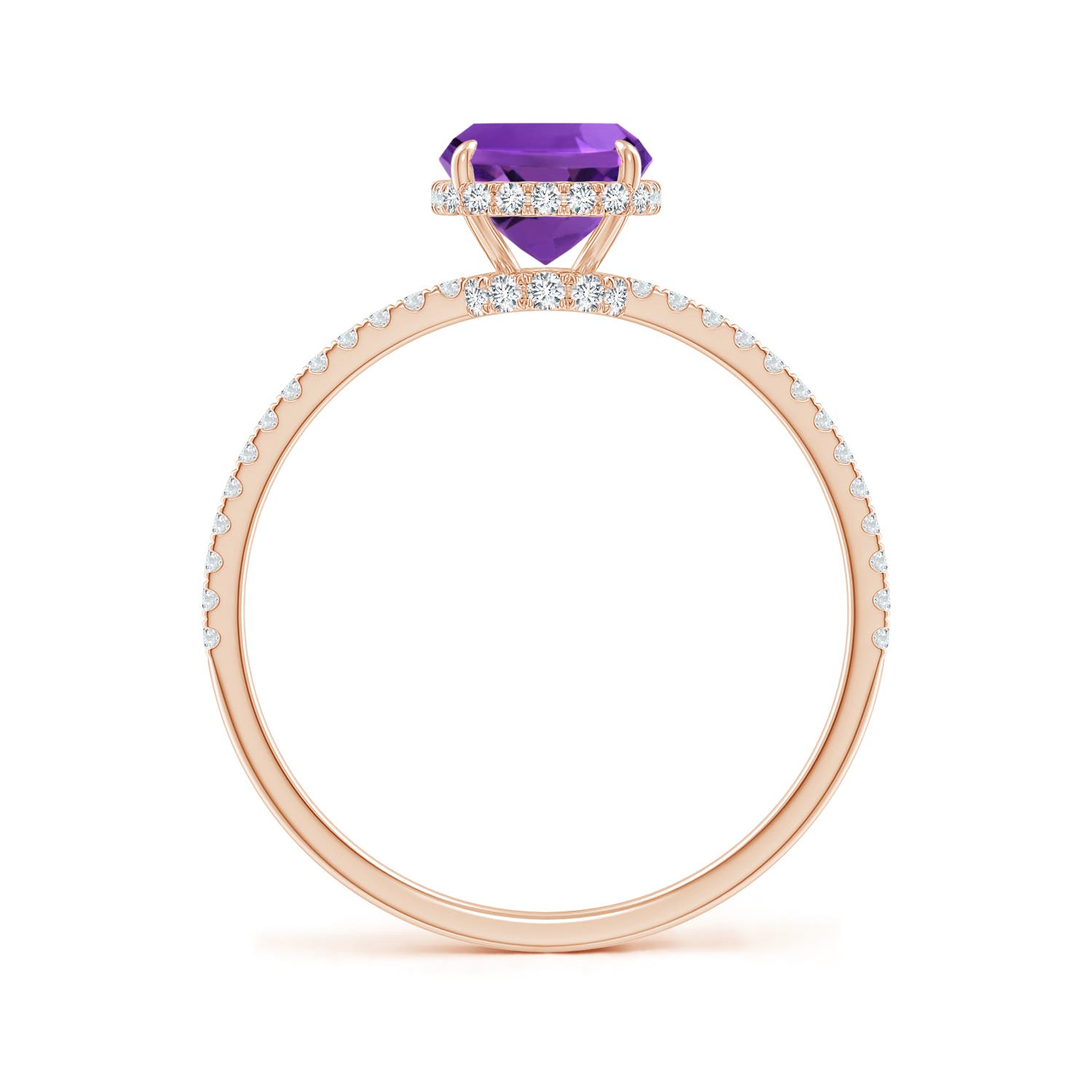 AAAA - Amethyst / 1.5 CT / 14 KT Rose Gold