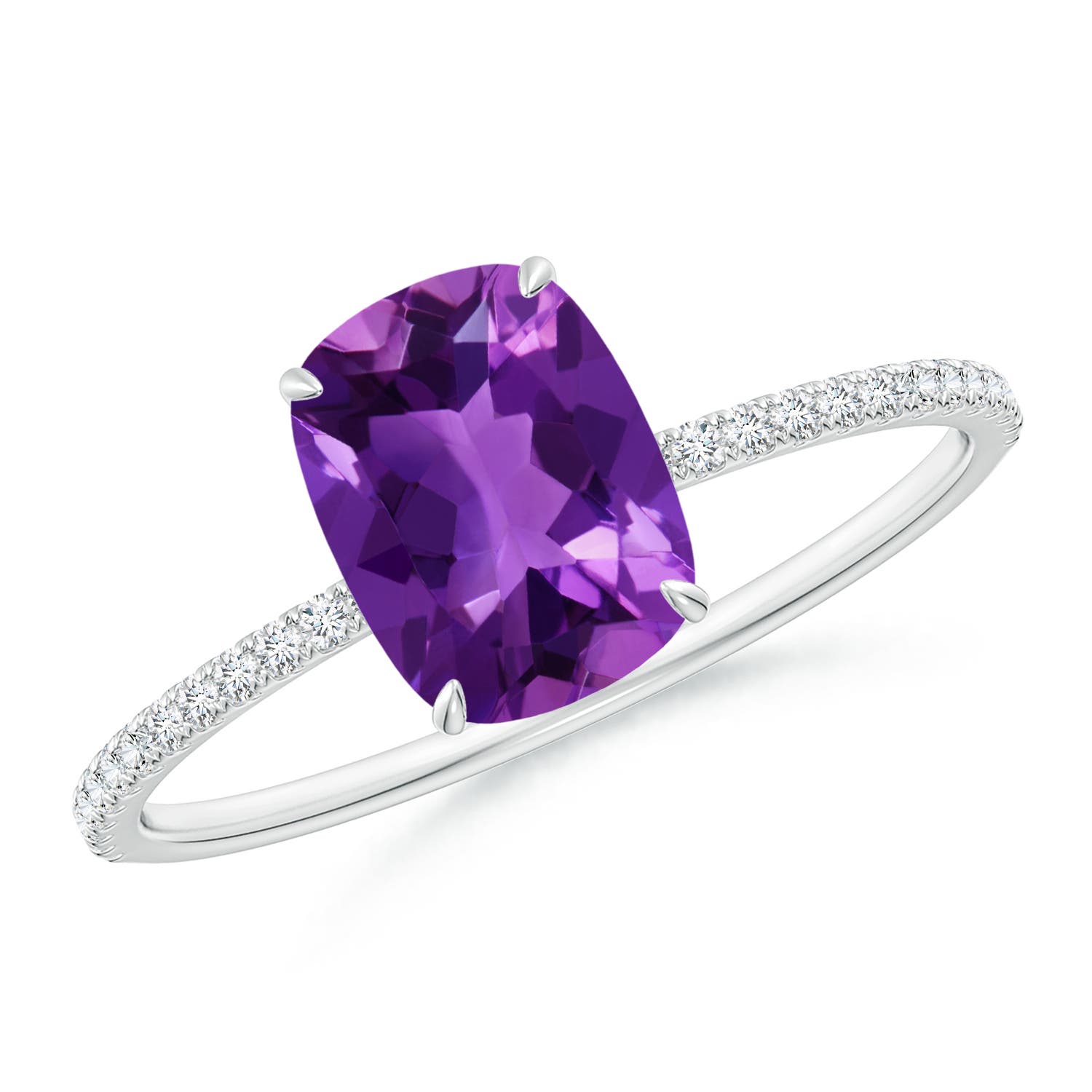 AAAA - Amethyst / 1.5 CT / 14 KT White Gold