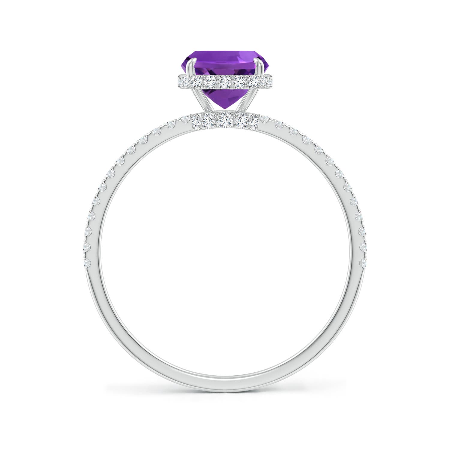 AAAA - Amethyst / 1.5 CT / 14 KT White Gold