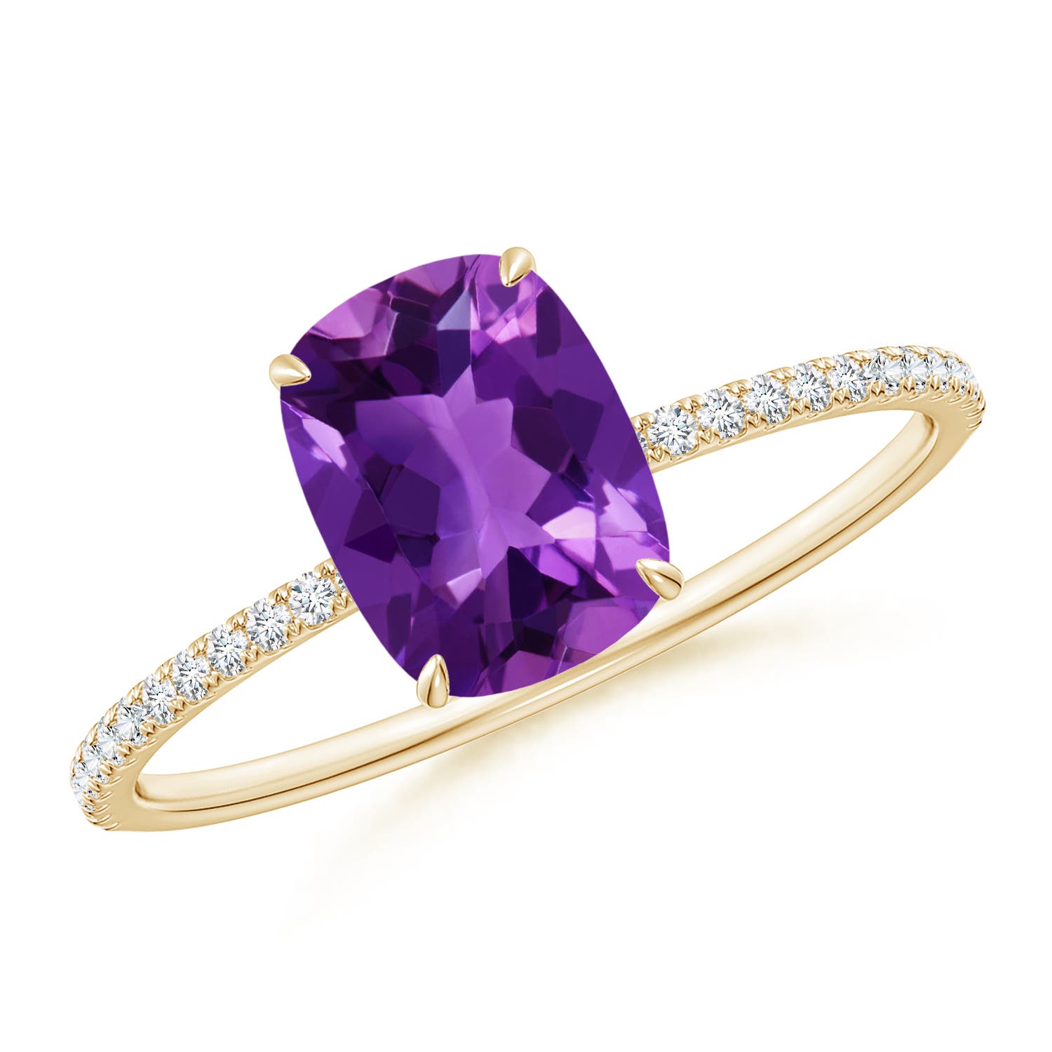 AAAA - Amethyst / 1.5 CT / 14 KT Yellow Gold