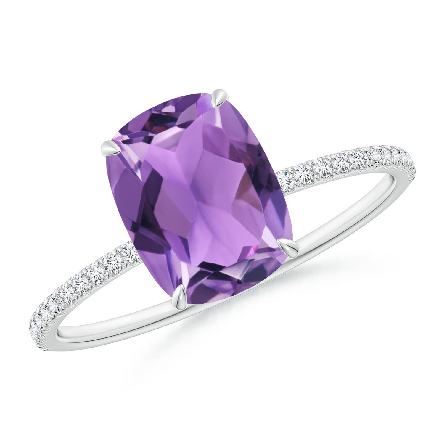 AA - Amethyst / 2.35 CT / 14 KT White Gold