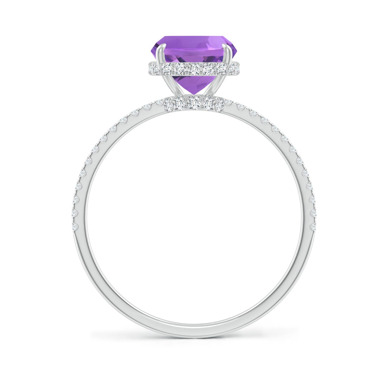 AA - Amethyst / 2.35 CT / 14 KT White Gold