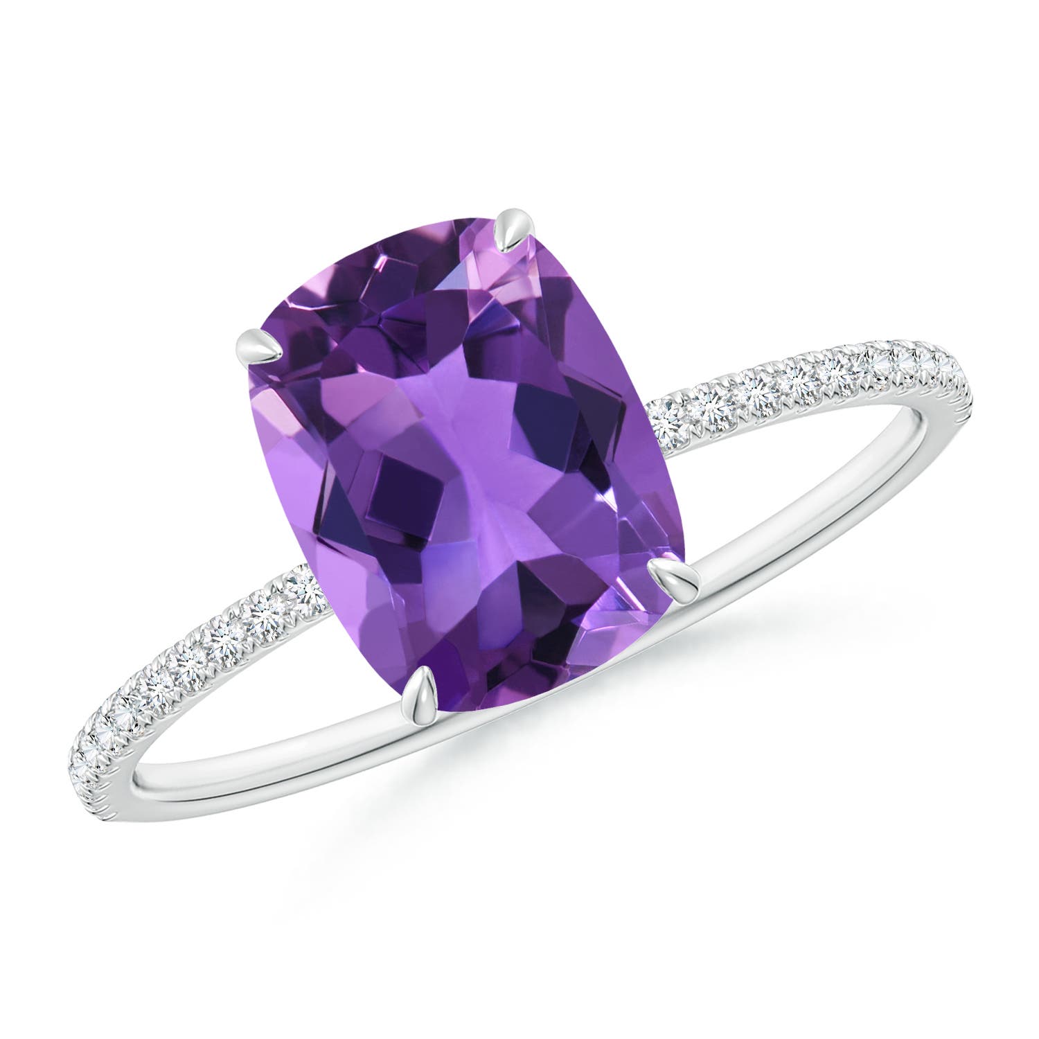 AAA - Amethyst / 2.35 CT / 14 KT White Gold