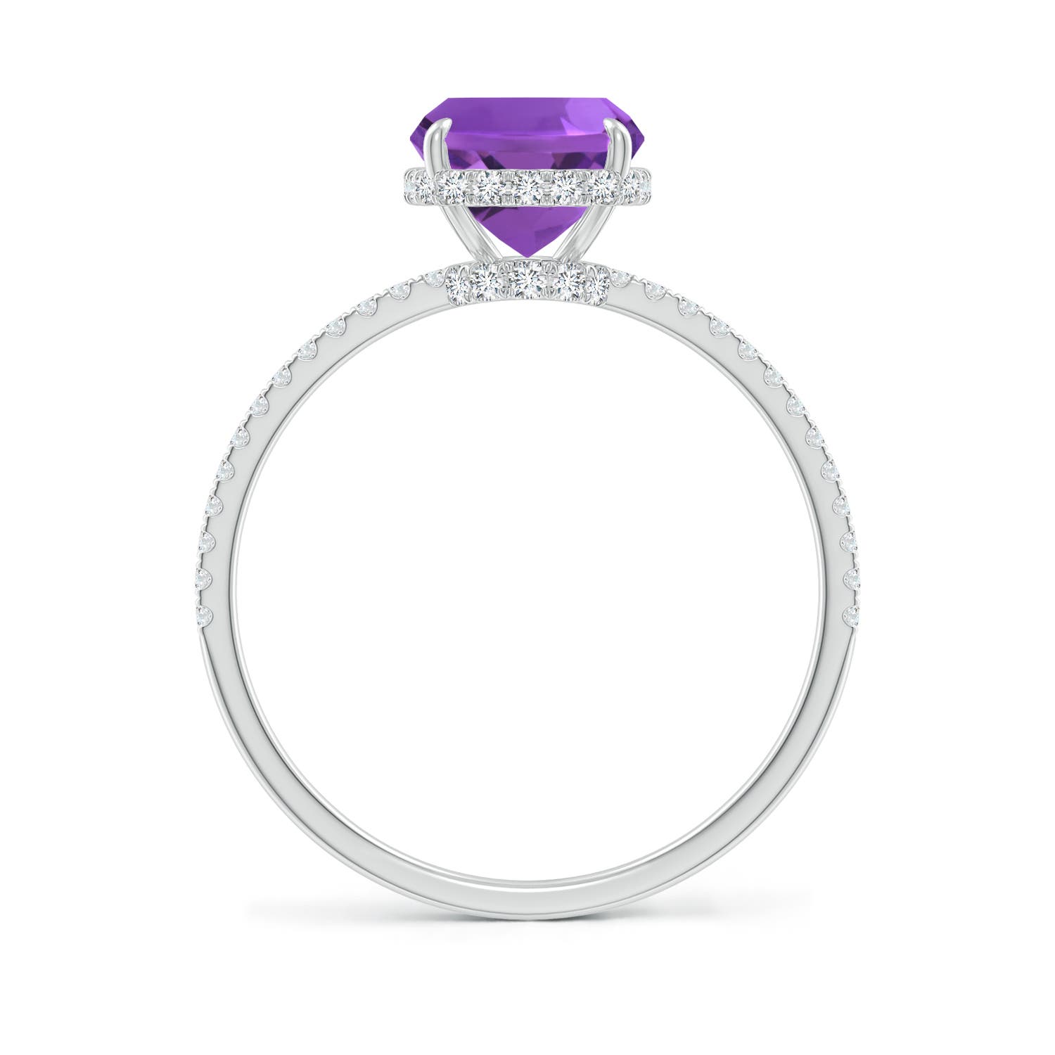 AAA - Amethyst / 2.35 CT / 14 KT White Gold