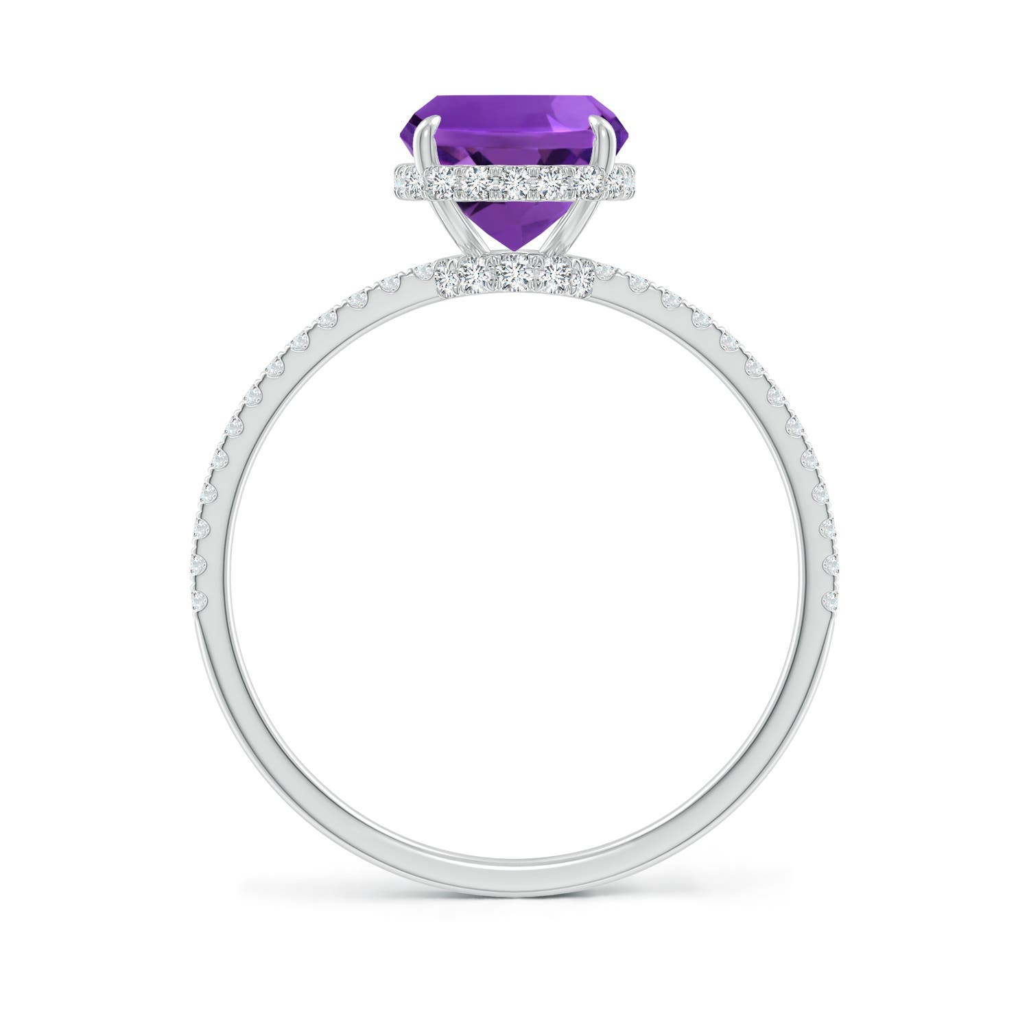 AAAA - Amethyst / 2.35 CT / 14 KT White Gold