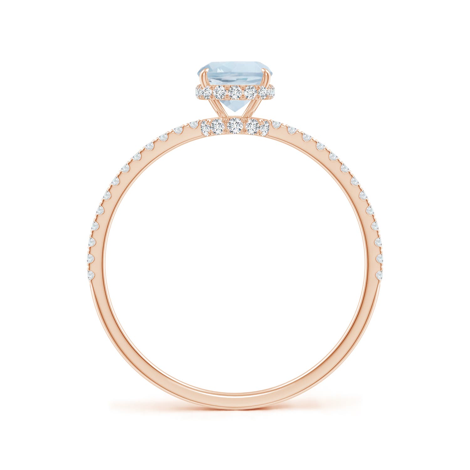 A - Aquamarine / 1.2 CT / 14 KT Rose Gold