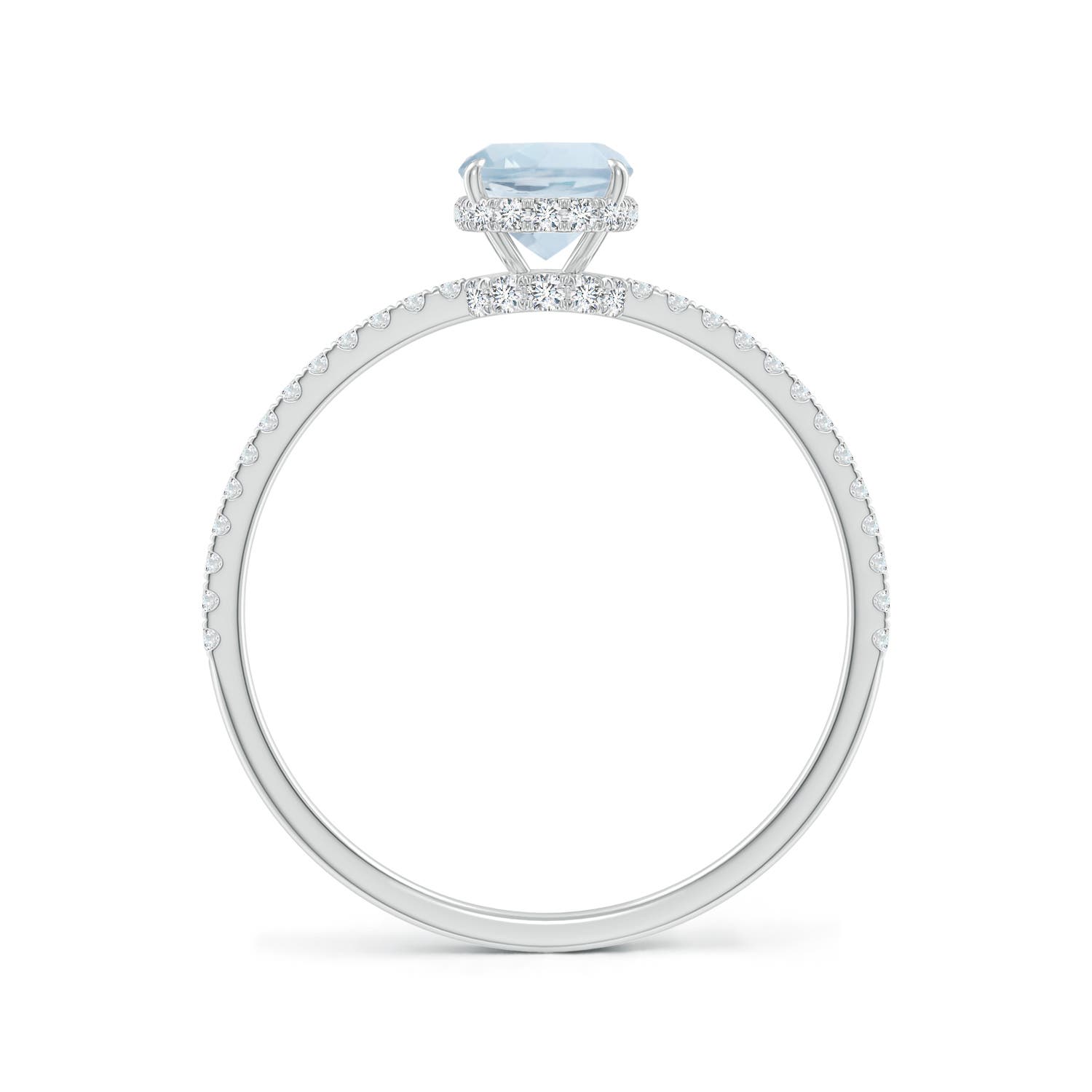 A - Aquamarine / 1.2 CT / 14 KT White Gold