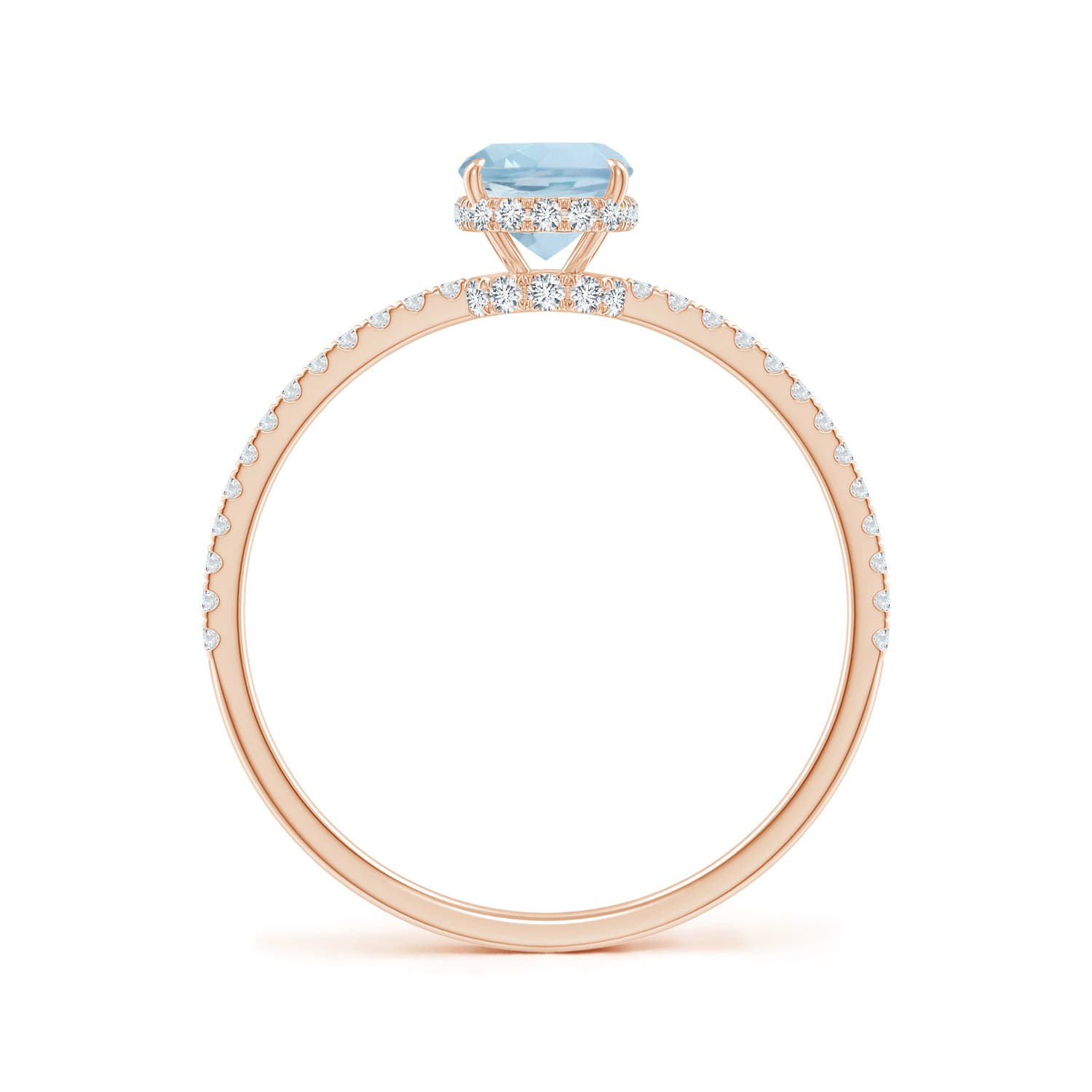 AA - Aquamarine / 1.2 CT / 14 KT Rose Gold