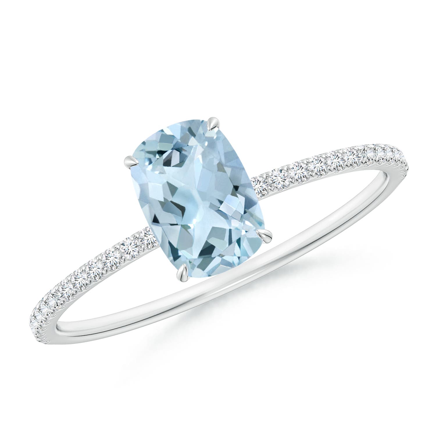 AA - Aquamarine / 1.2 CT / 14 KT White Gold