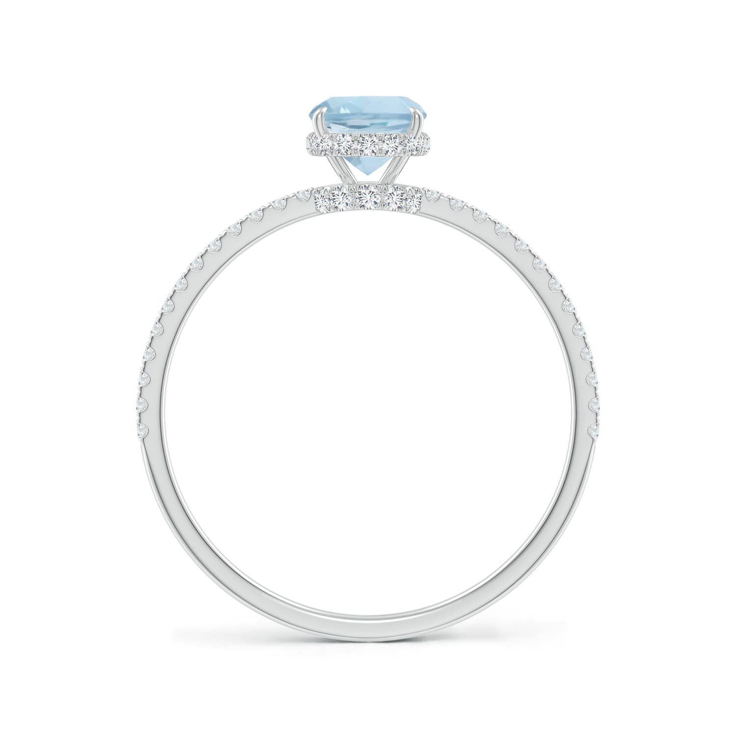 AA - Aquamarine / 1.2 CT / 14 KT White Gold