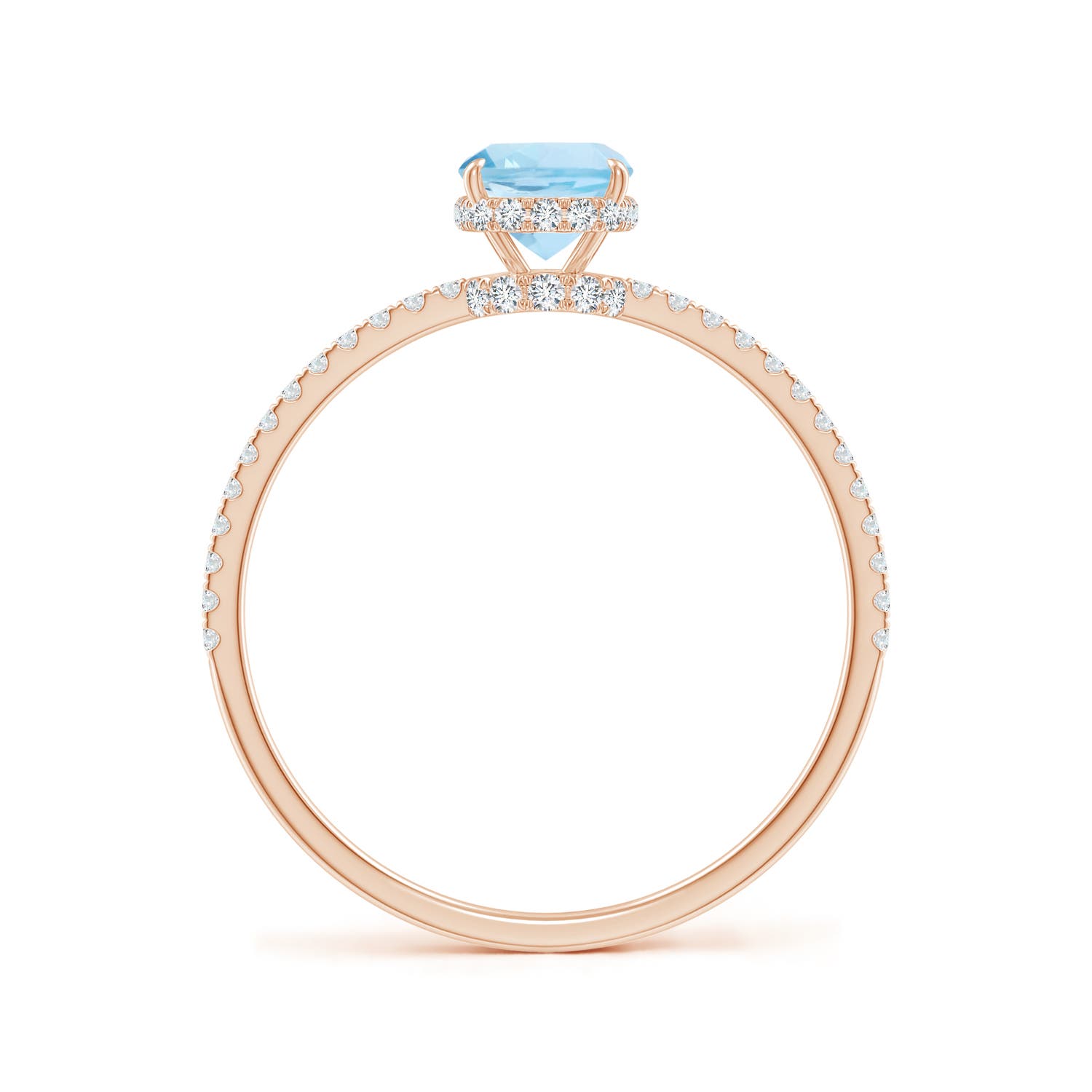 AAA - Aquamarine / 1.2 CT / 14 KT Rose Gold