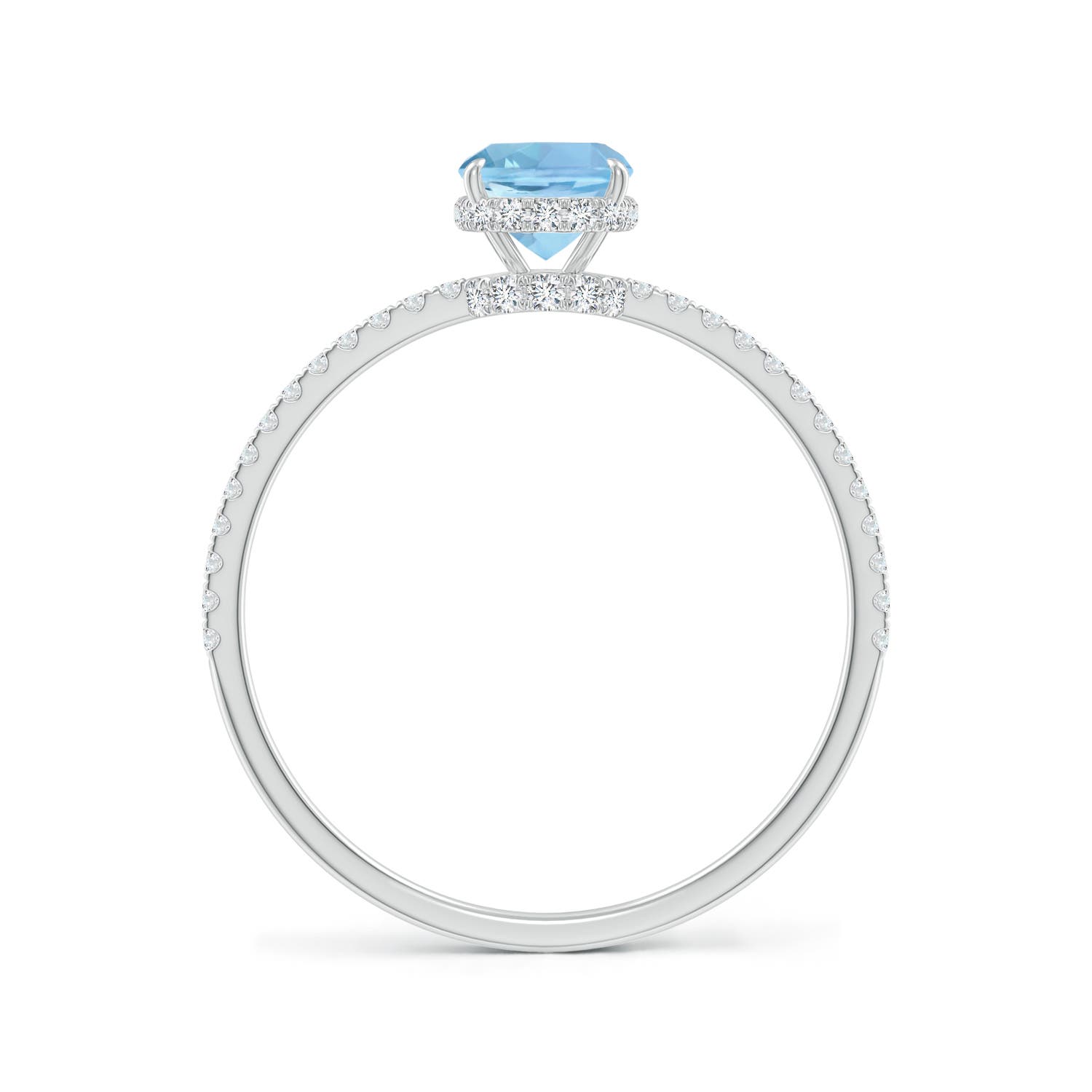 AAAA - Aquamarine / 1.2 CT / 14 KT White Gold