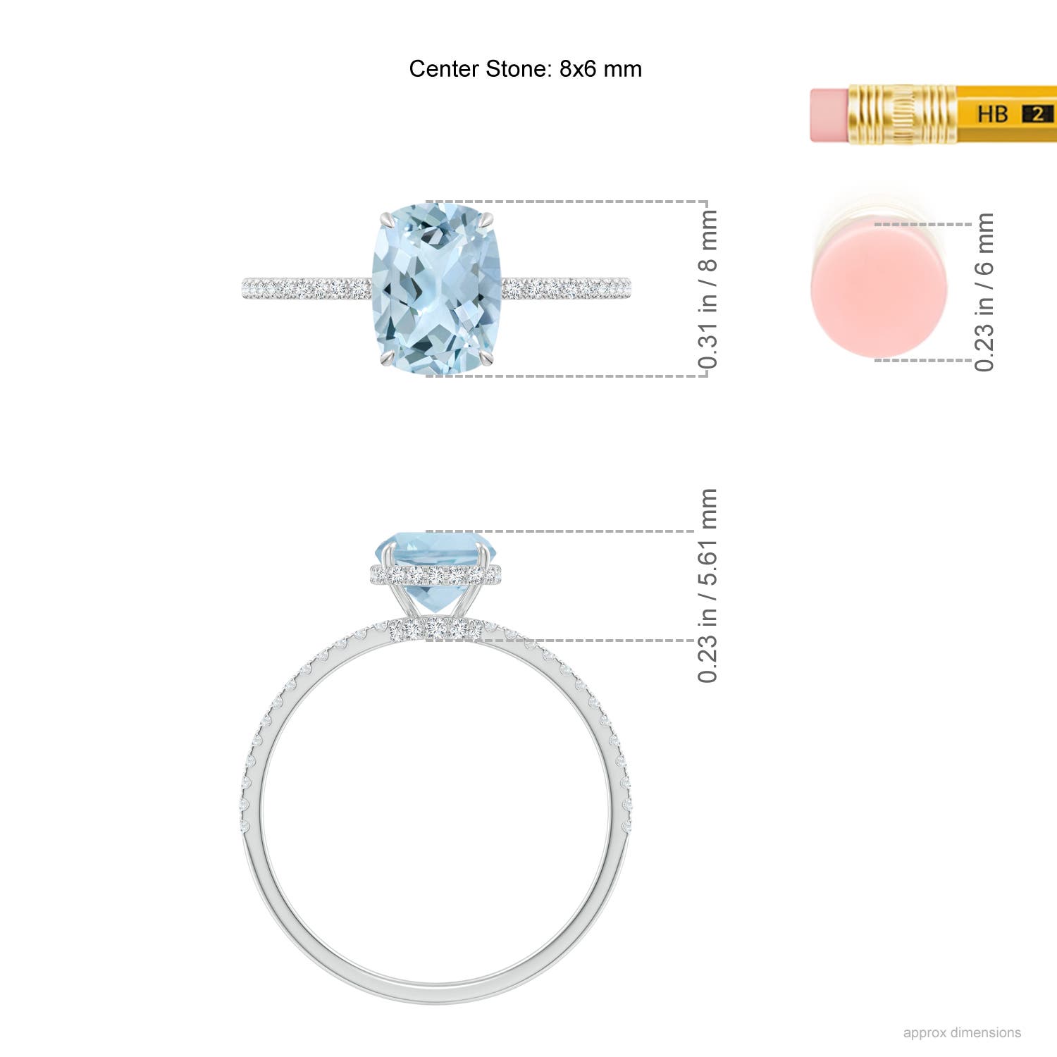 AA - Aquamarine / 1.51 CT / 14 KT White Gold