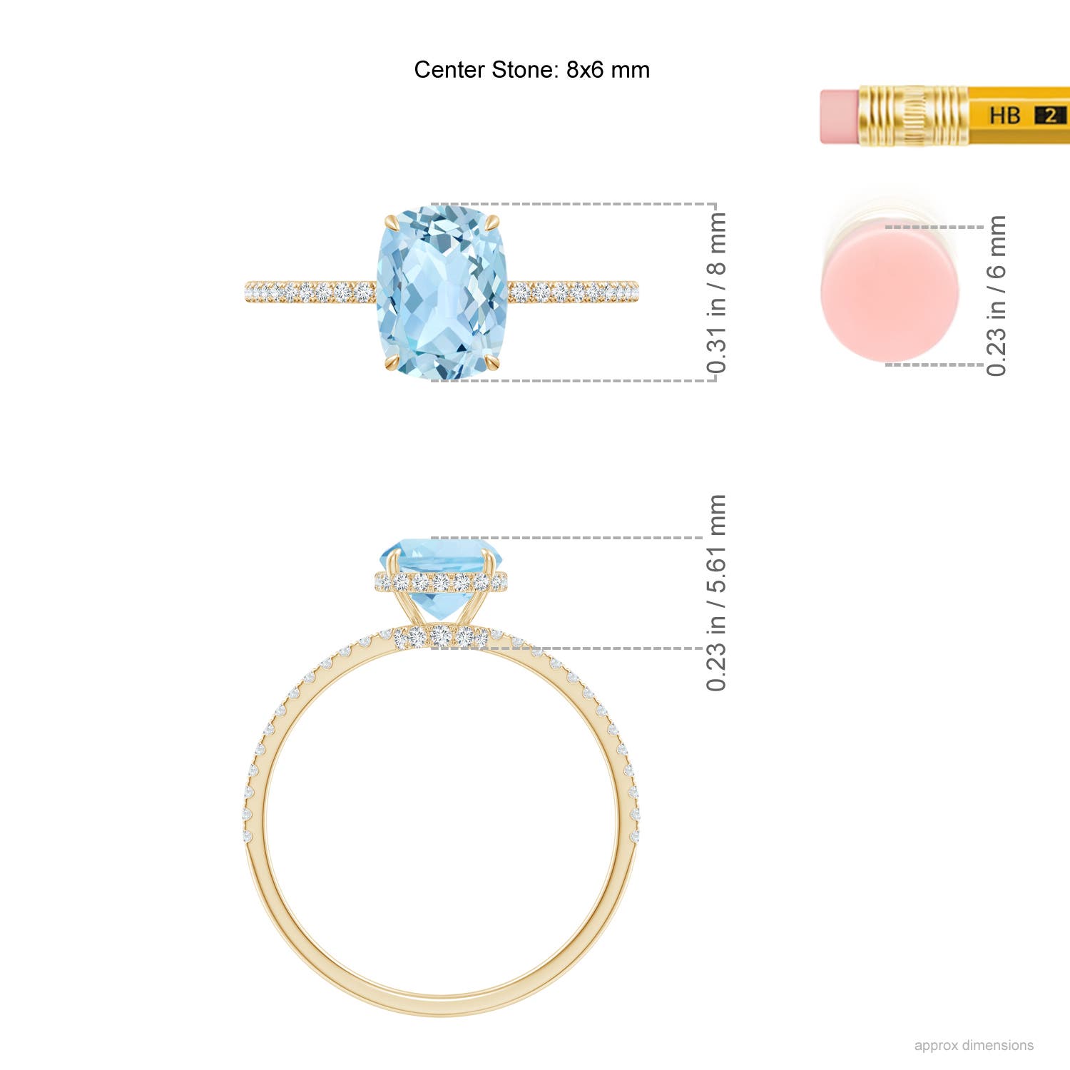 AAA - Aquamarine / 1.51 CT / 14 KT Yellow Gold