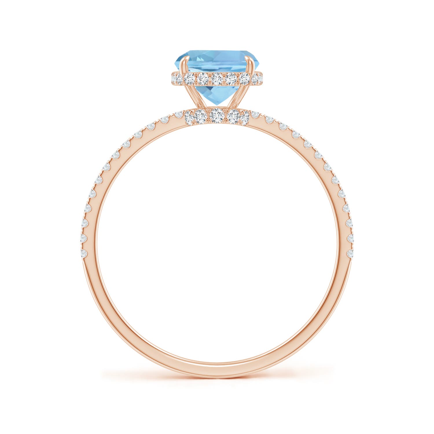 AAAA - Aquamarine / 1.51 CT / 14 KT Rose Gold