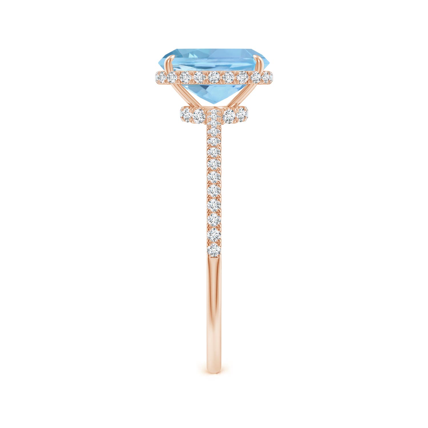 AAAA - Aquamarine / 1.51 CT / 14 KT Rose Gold