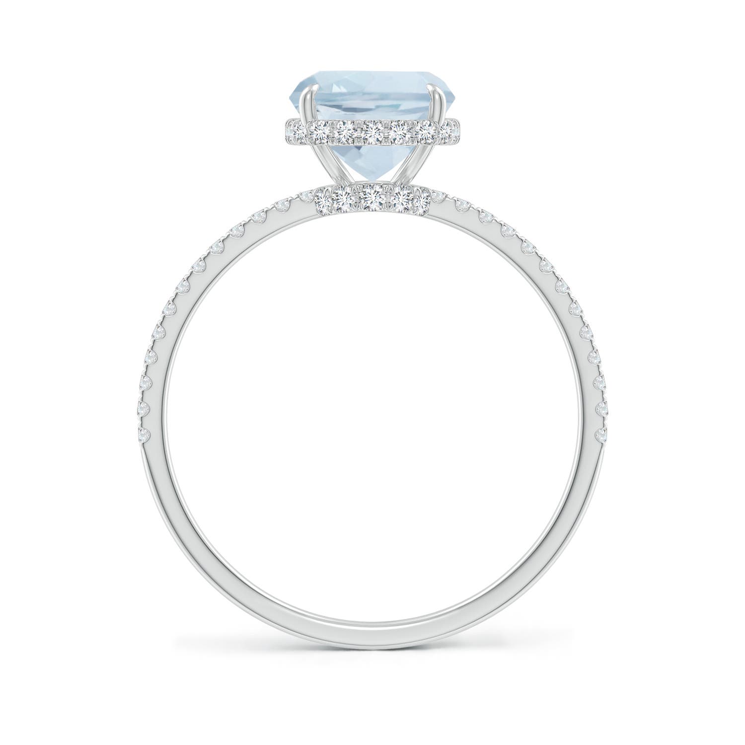 A - Aquamarine / 2.2 CT / 14 KT White Gold