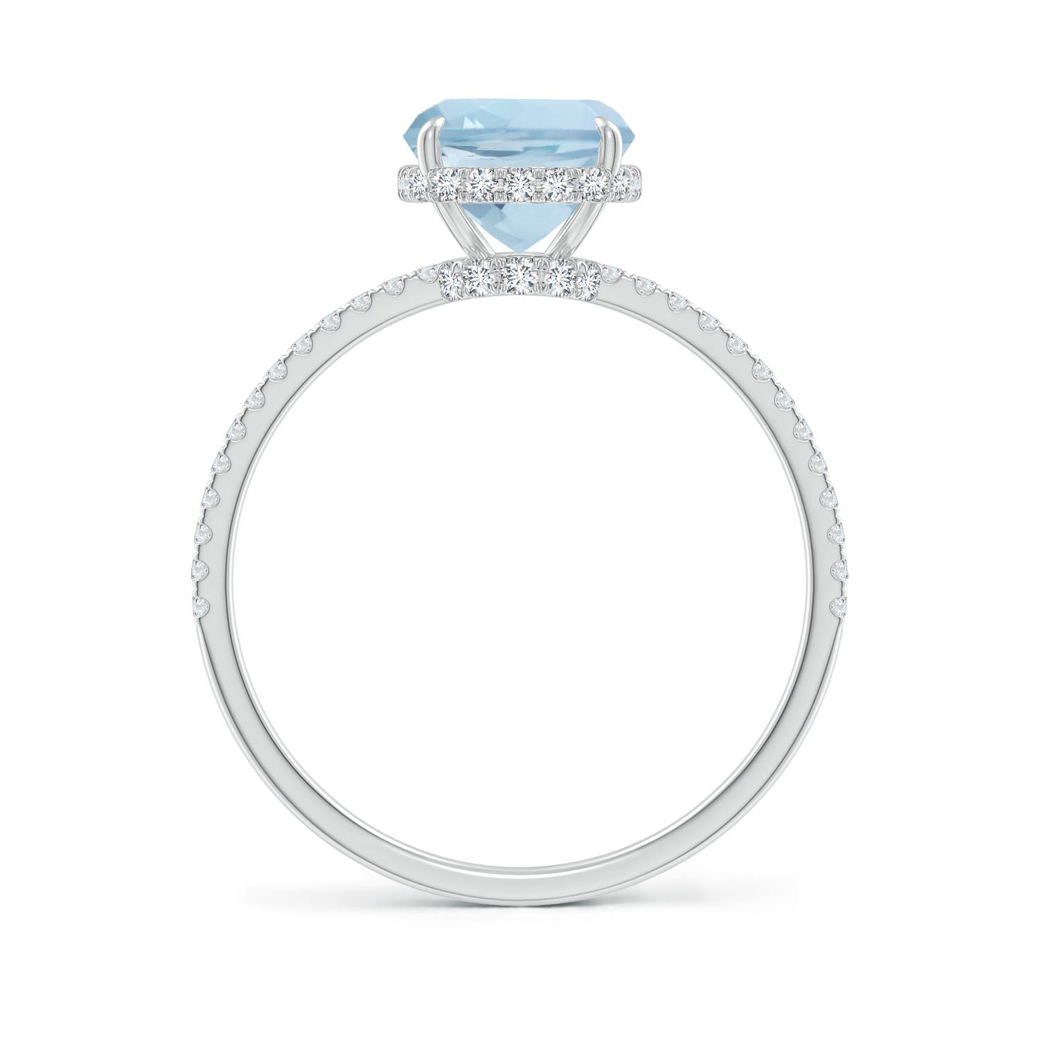 AA - Aquamarine / 2.2 CT / 14 KT White Gold