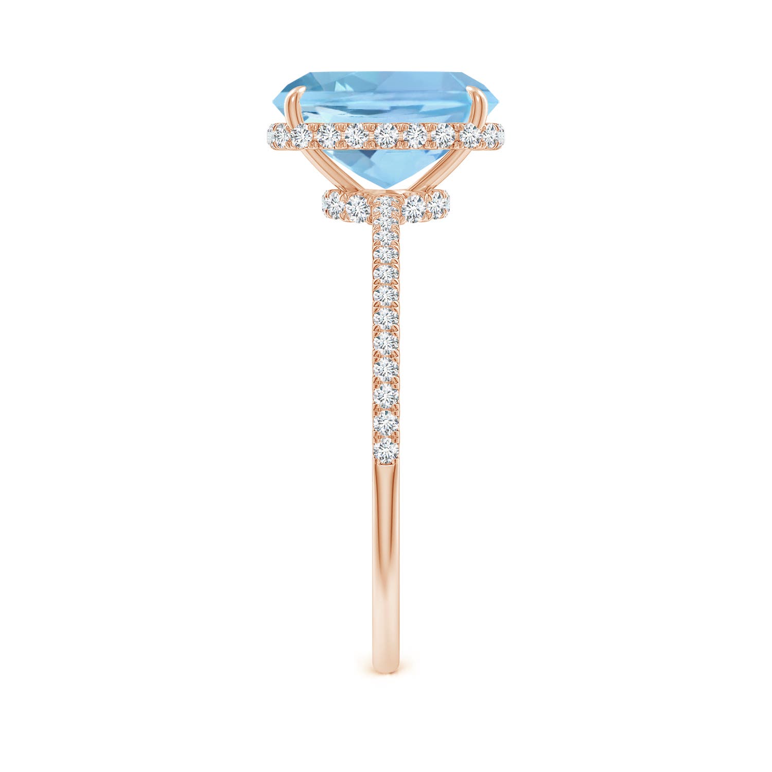 AAAA - Aquamarine / 2.2 CT / 14 KT Rose Gold