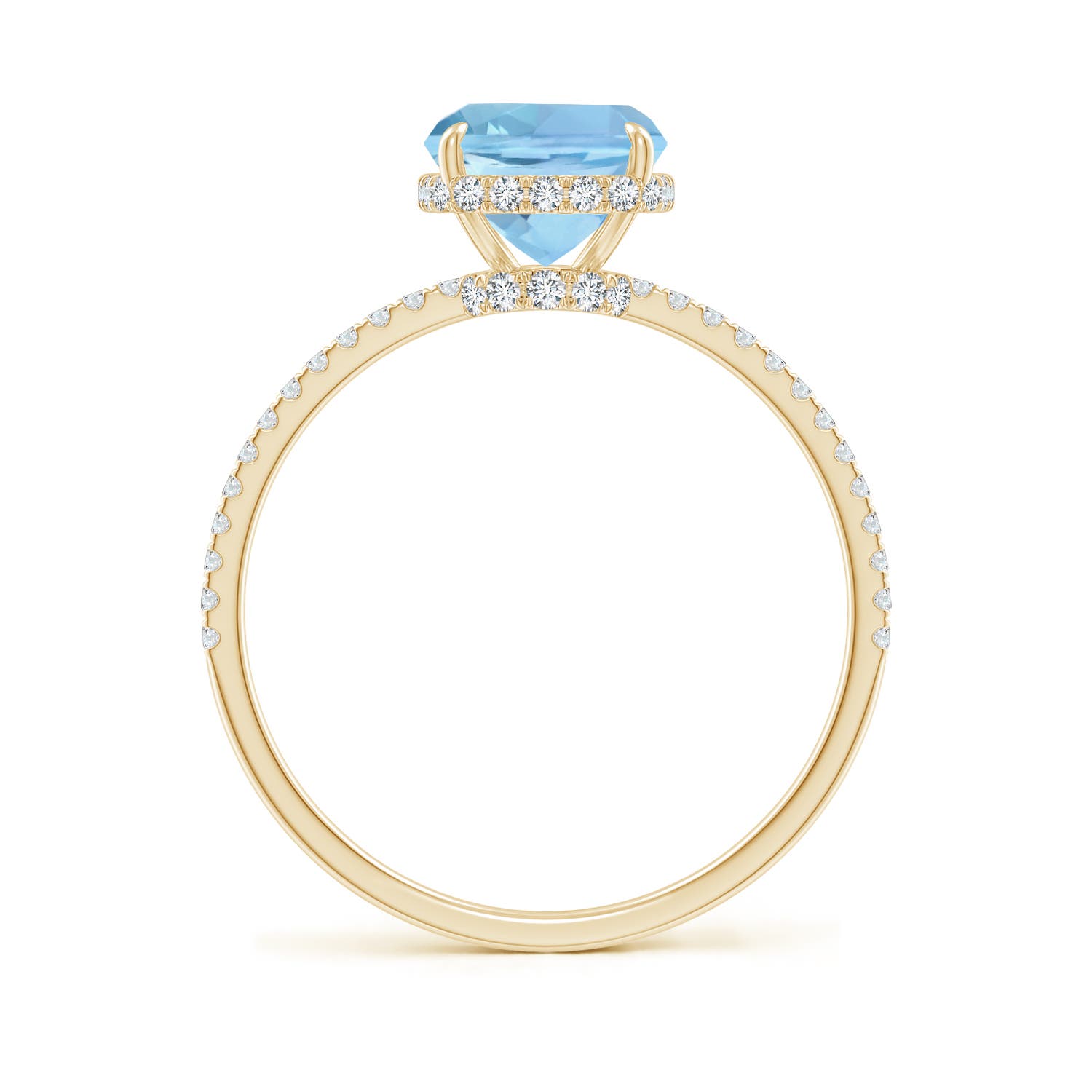 AAAA - Aquamarine / 2.2 CT / 14 KT Yellow Gold