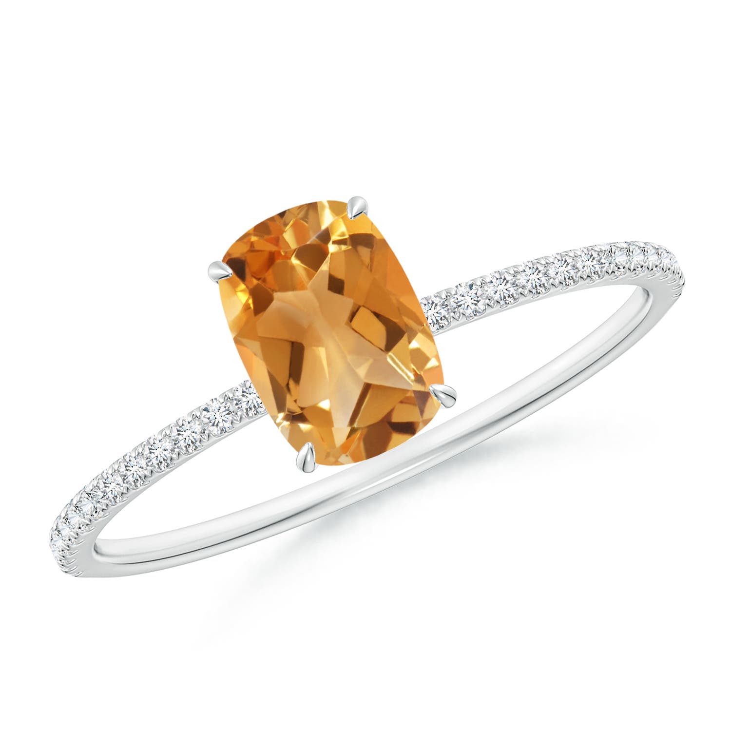 A - Citrine / 1.07 CT / 14 KT White Gold