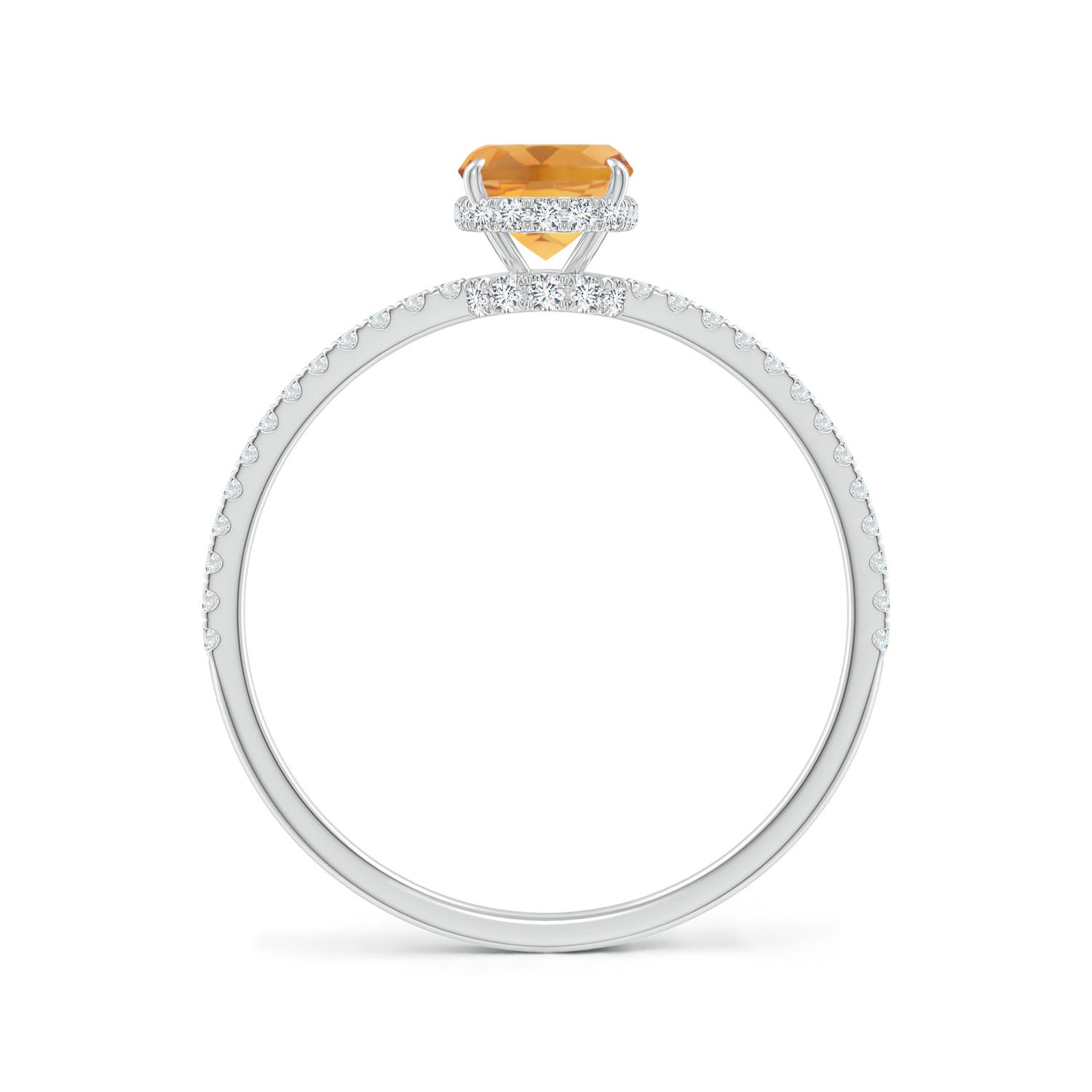 A - Citrine / 1.07 CT / 14 KT White Gold