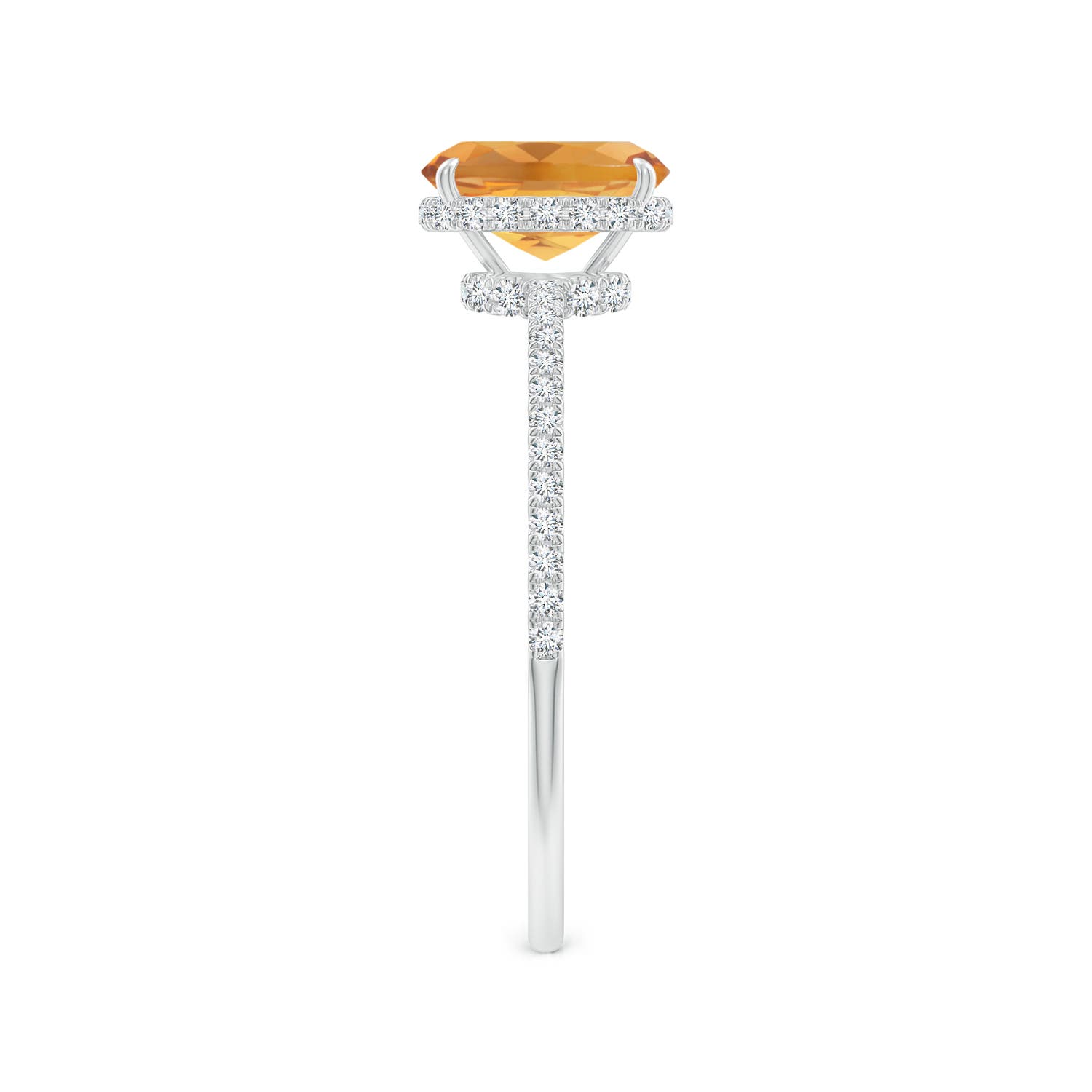 A - Citrine / 1.07 CT / 14 KT White Gold