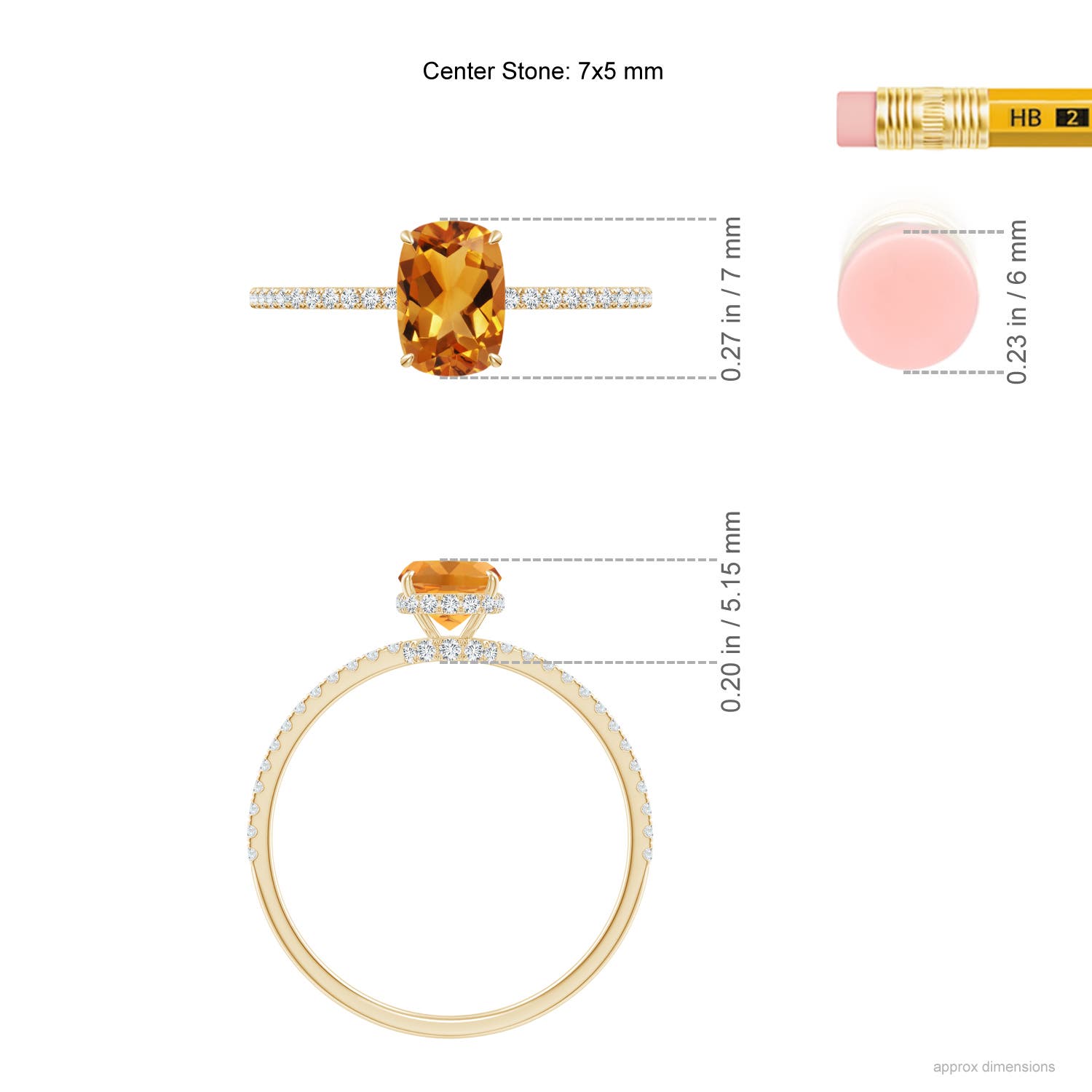 AA - Citrine / 1.07 CT / 14 KT Yellow Gold