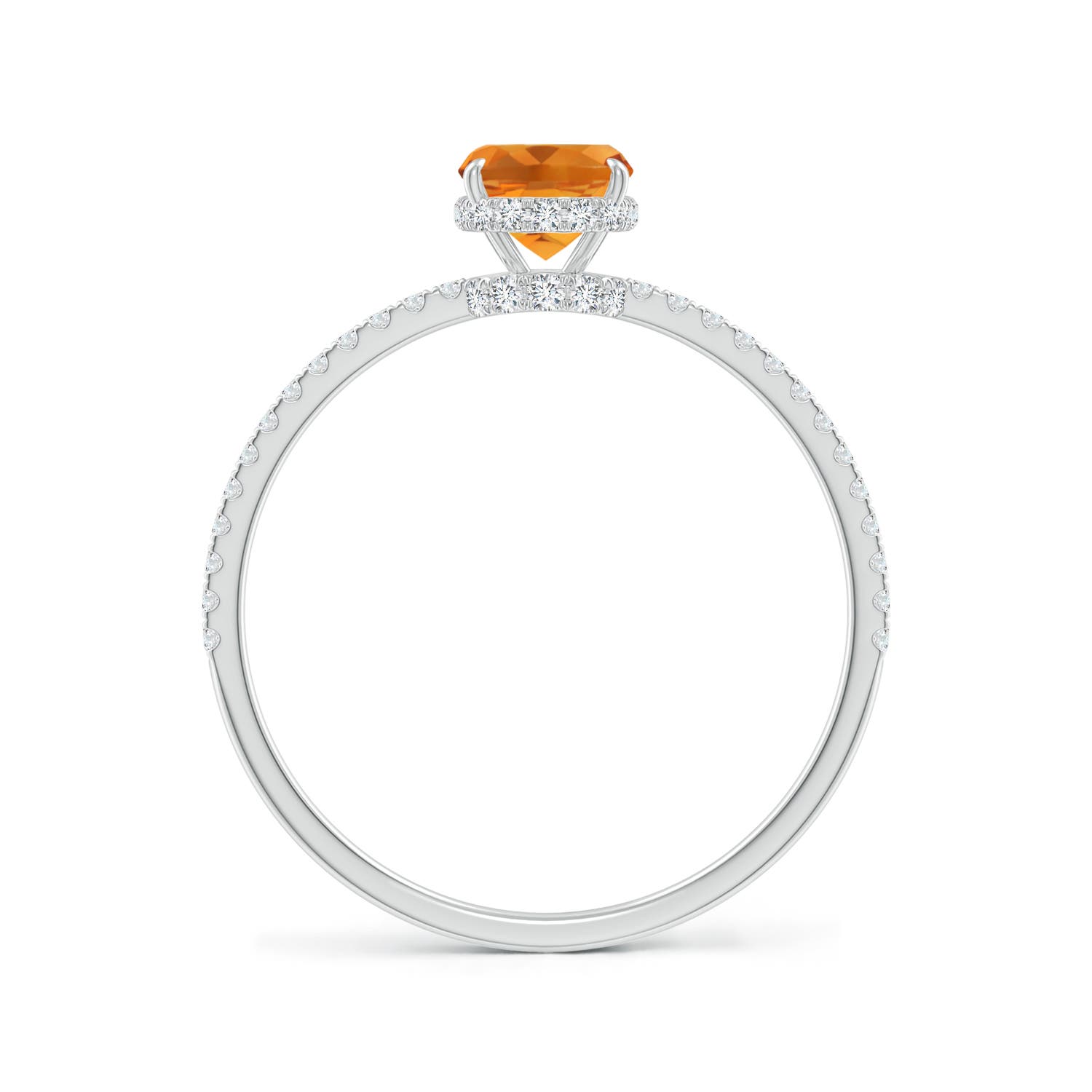 AAA - Citrine / 1.07 CT / 14 KT White Gold