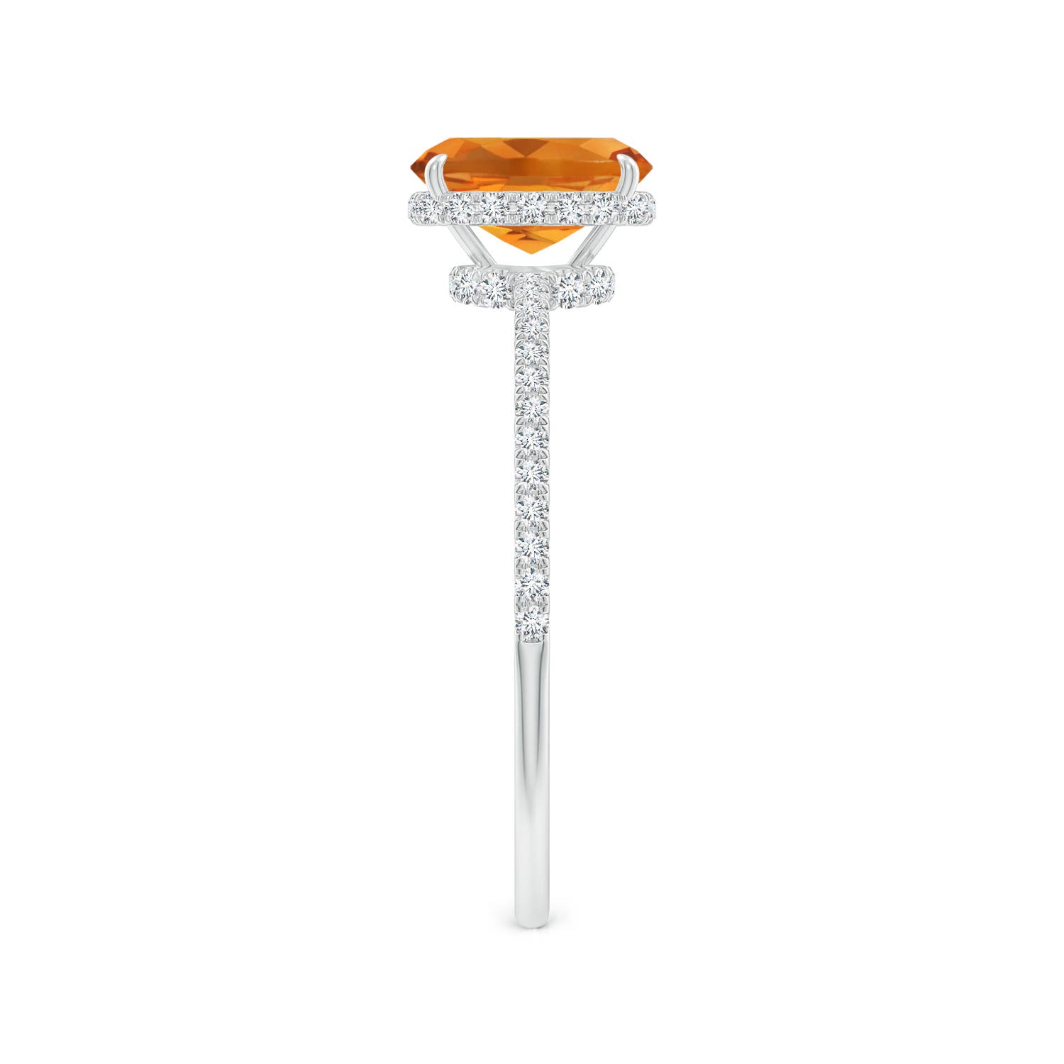 AAA - Citrine / 1.07 CT / 14 KT White Gold