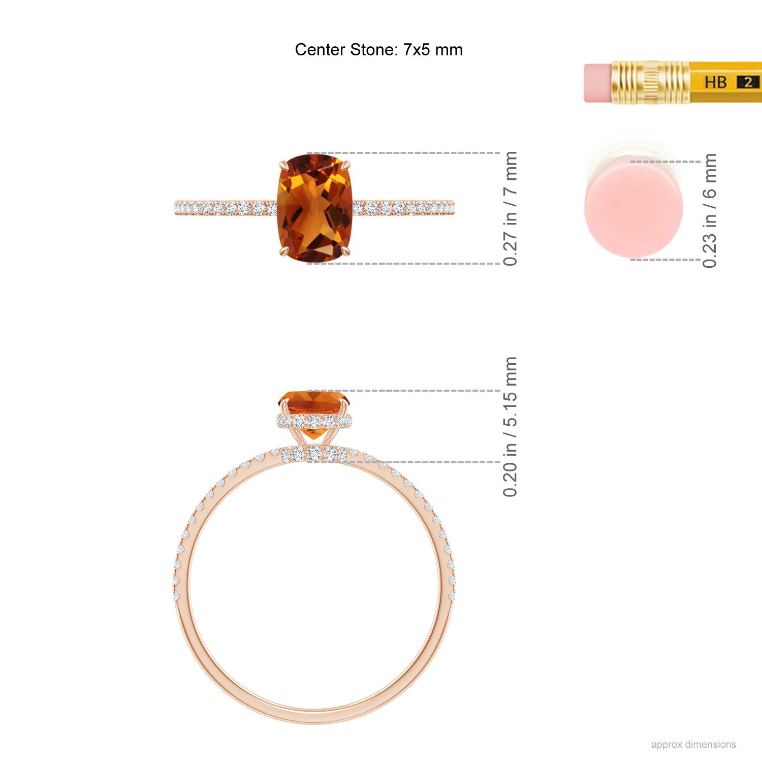 AAAA - Citrine / 1.07 CT / 14 KT Rose Gold