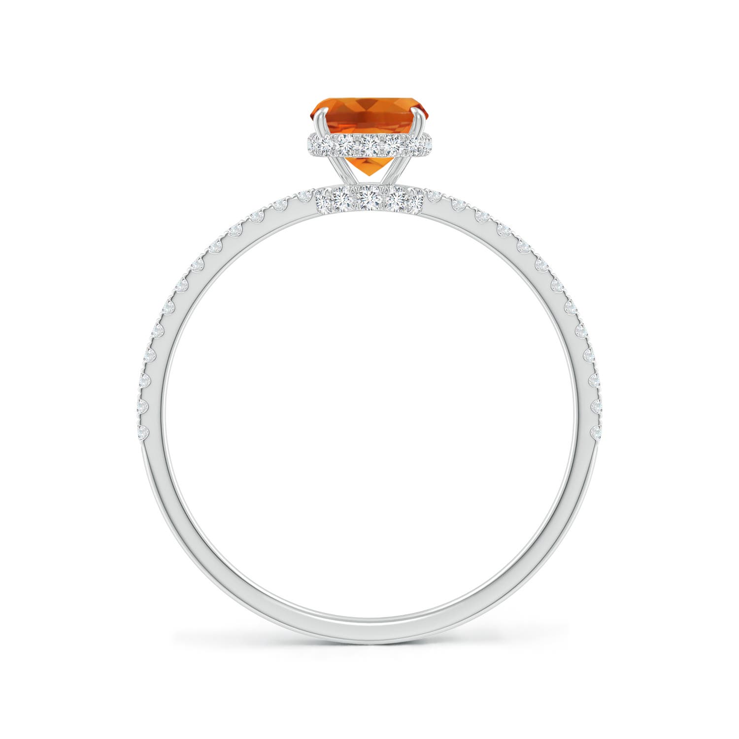 AAAA - Citrine / 1.07 CT / 14 KT White Gold