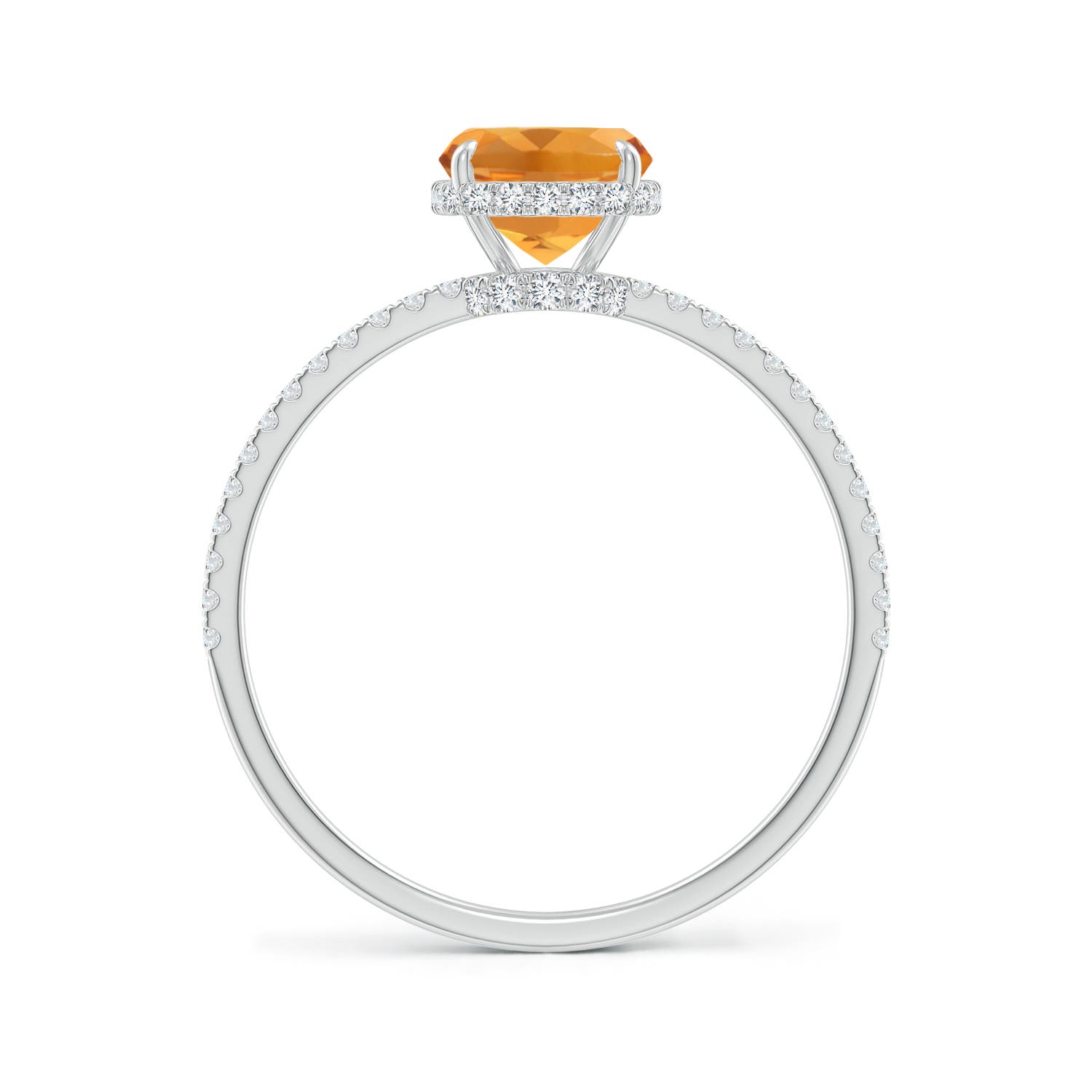 AA - Citrine / 1.63 CT / 14 KT White Gold