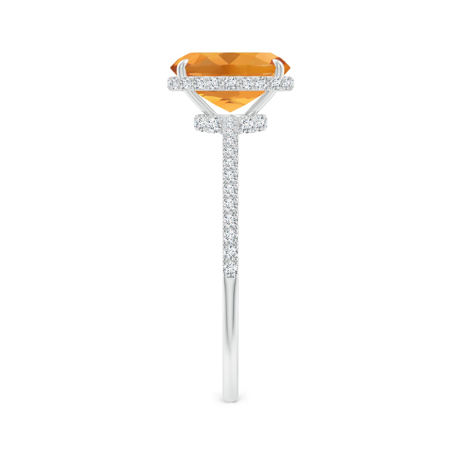 AA - Citrine / 1.63 CT / 14 KT White Gold