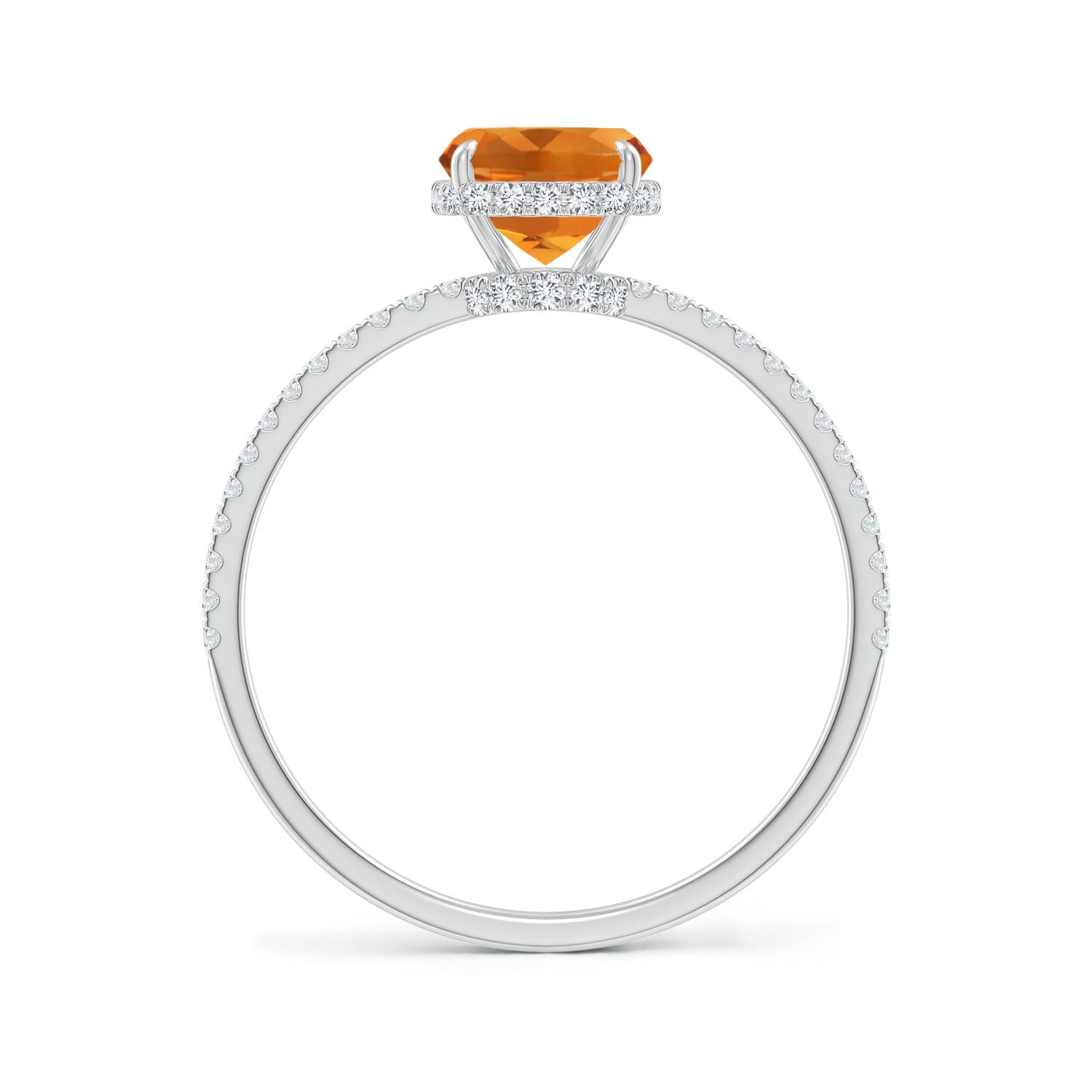 AAA - Citrine / 1.63 CT / 14 KT White Gold