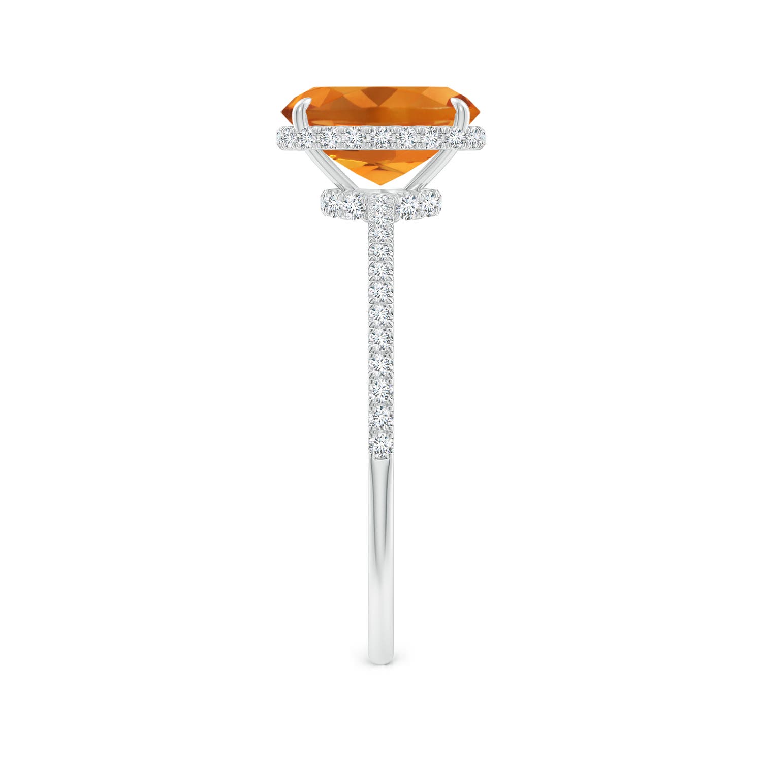 AAA - Citrine / 1.63 CT / 14 KT White Gold