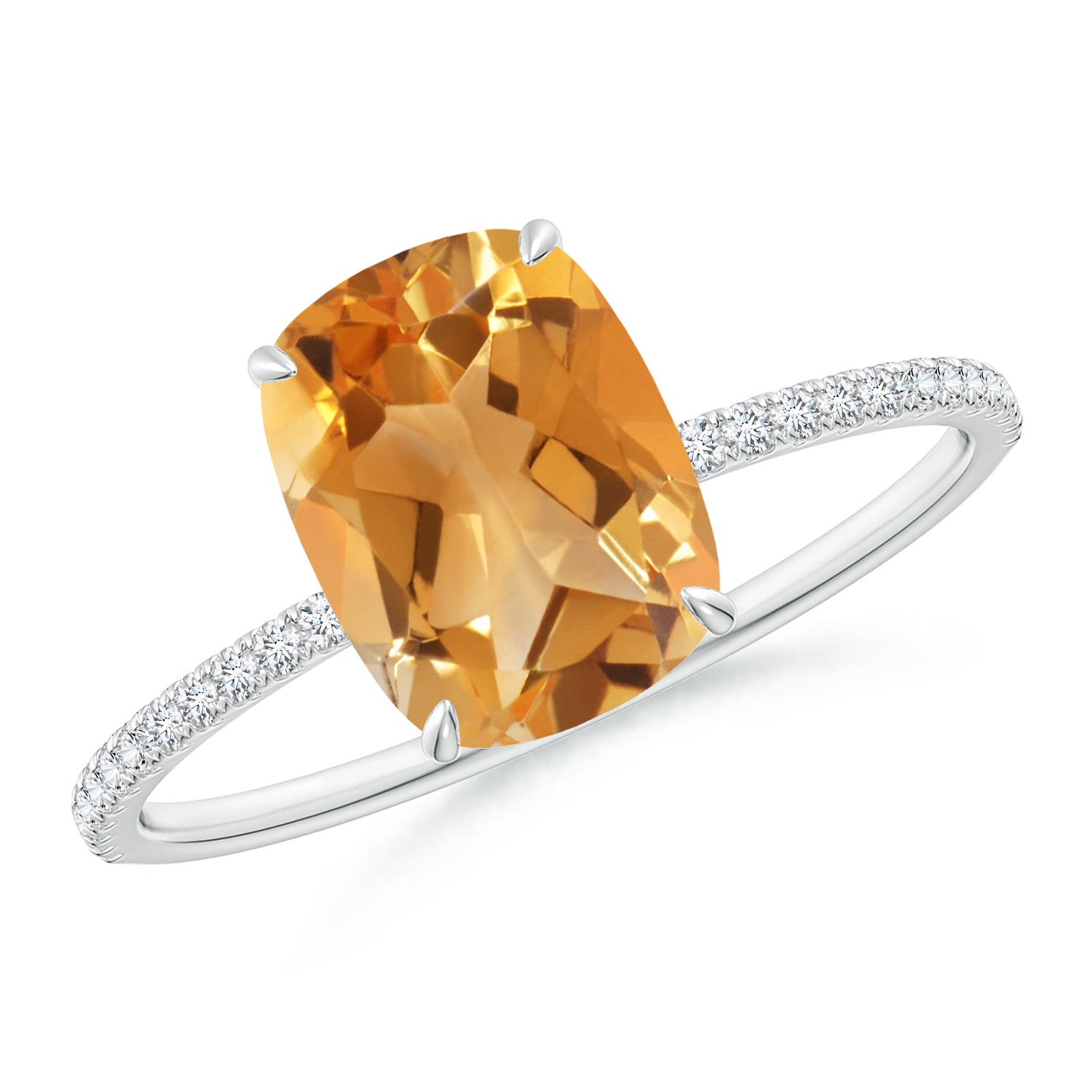 A - Citrine / 2.3 CT / 14 KT White Gold