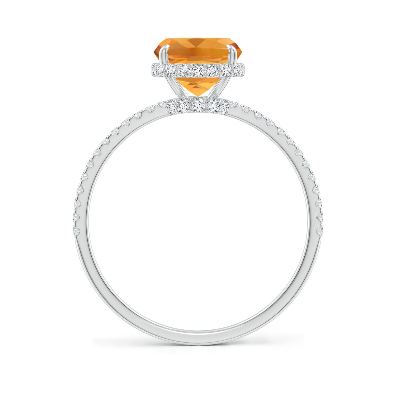 AA - Citrine / 2.3 CT / 14 KT White Gold