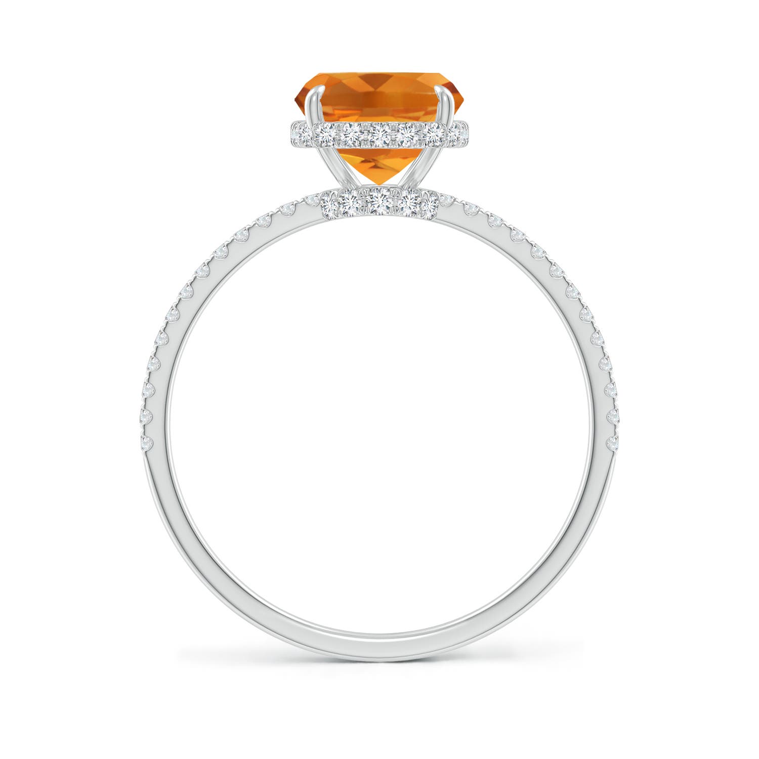 AAA - Citrine / 2.3 CT / 14 KT White Gold