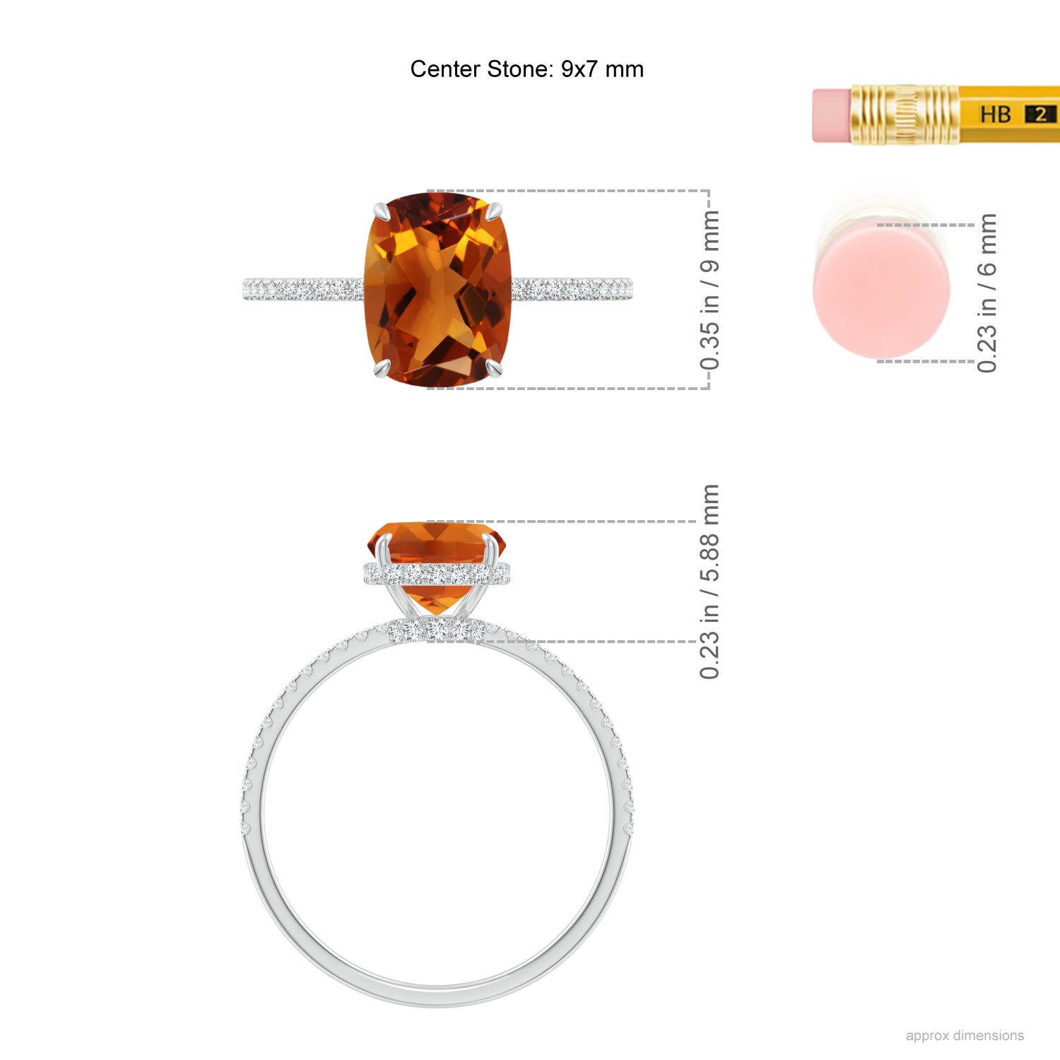 AAAA - Citrine / 2.3 CT / 14 KT White Gold