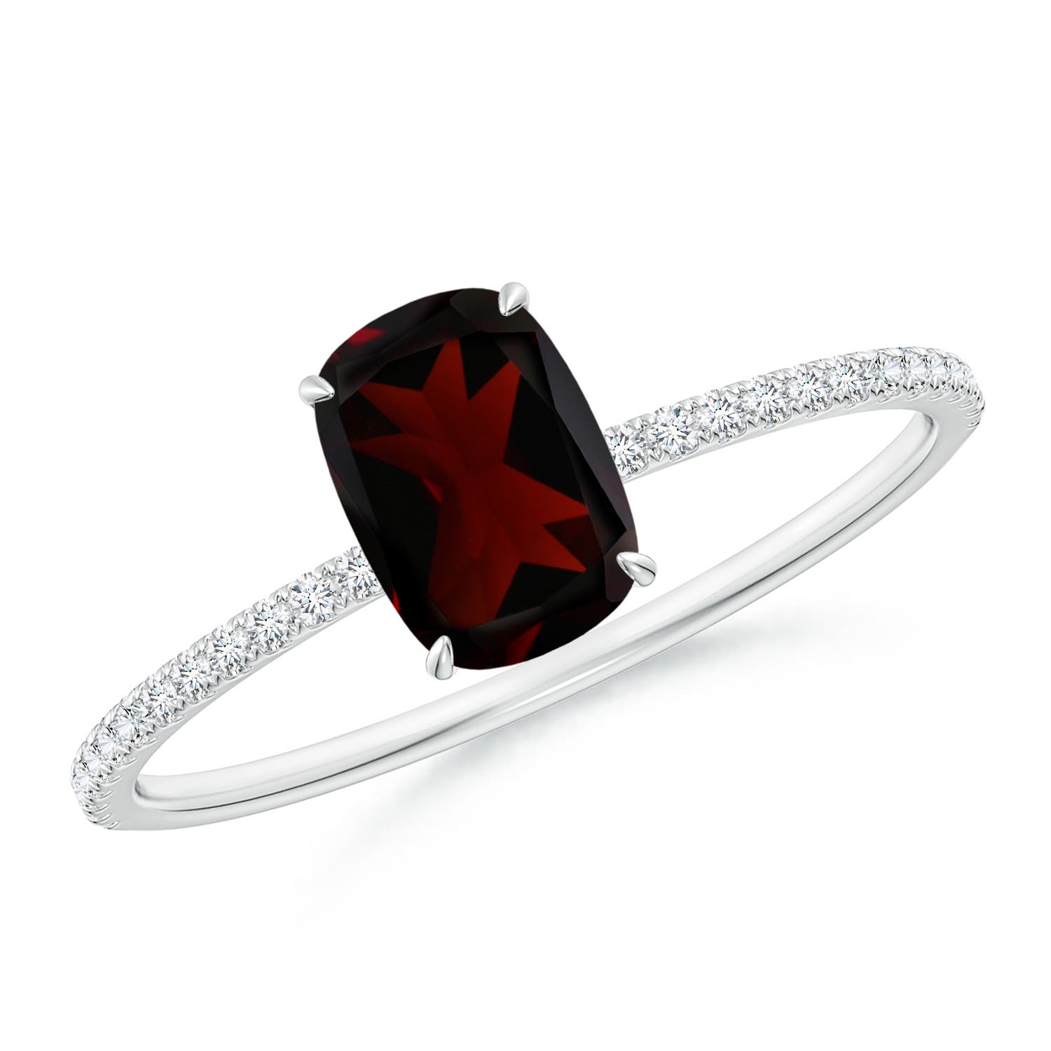 A - Garnet / 1.4 CT / 14 KT White Gold