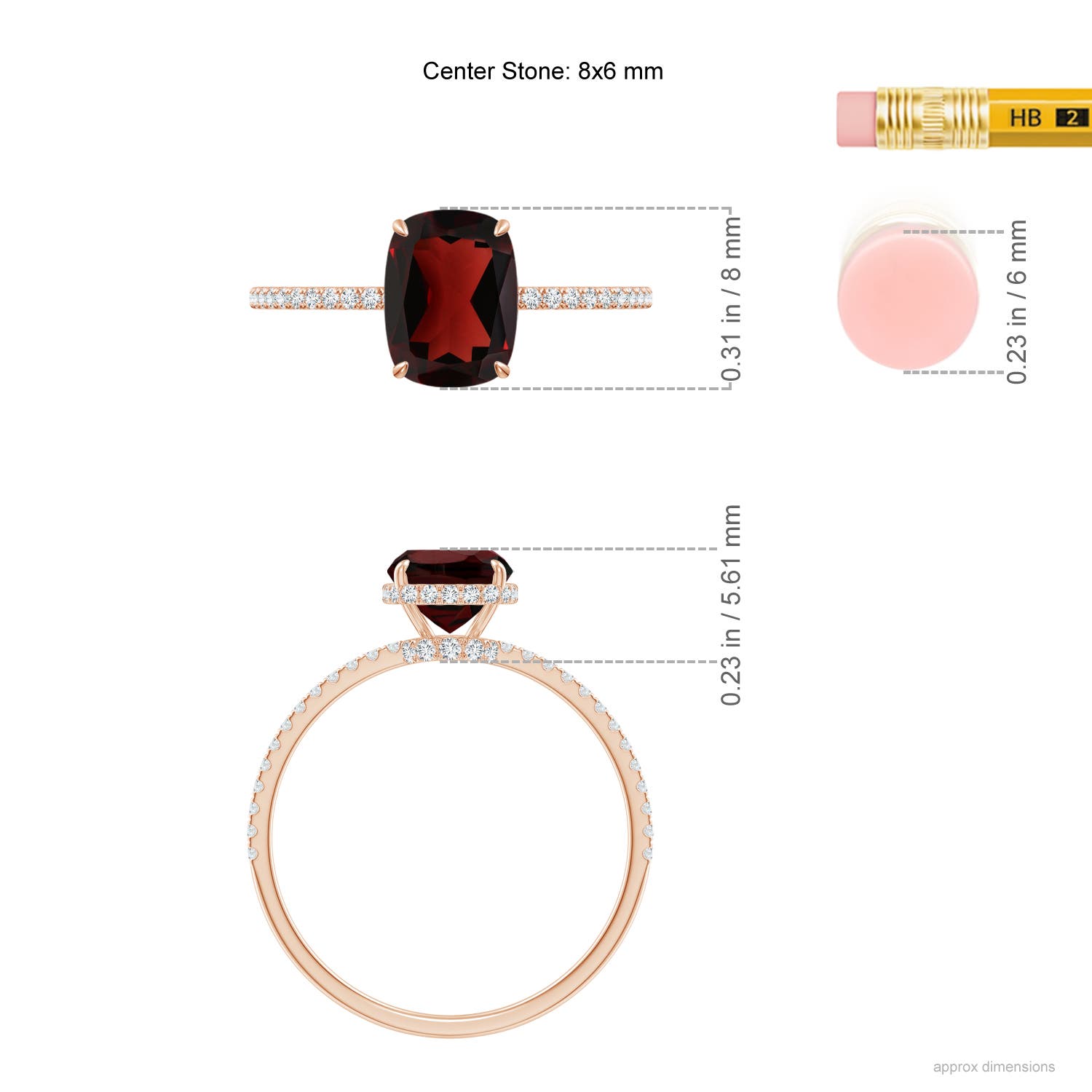 AA - Garnet / 1.91 CT / 14 KT Rose Gold