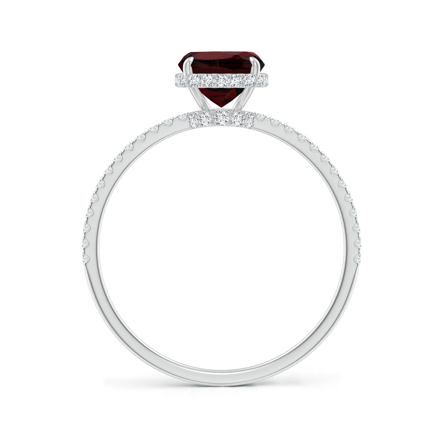 AA - Garnet / 1.91 CT / 14 KT White Gold