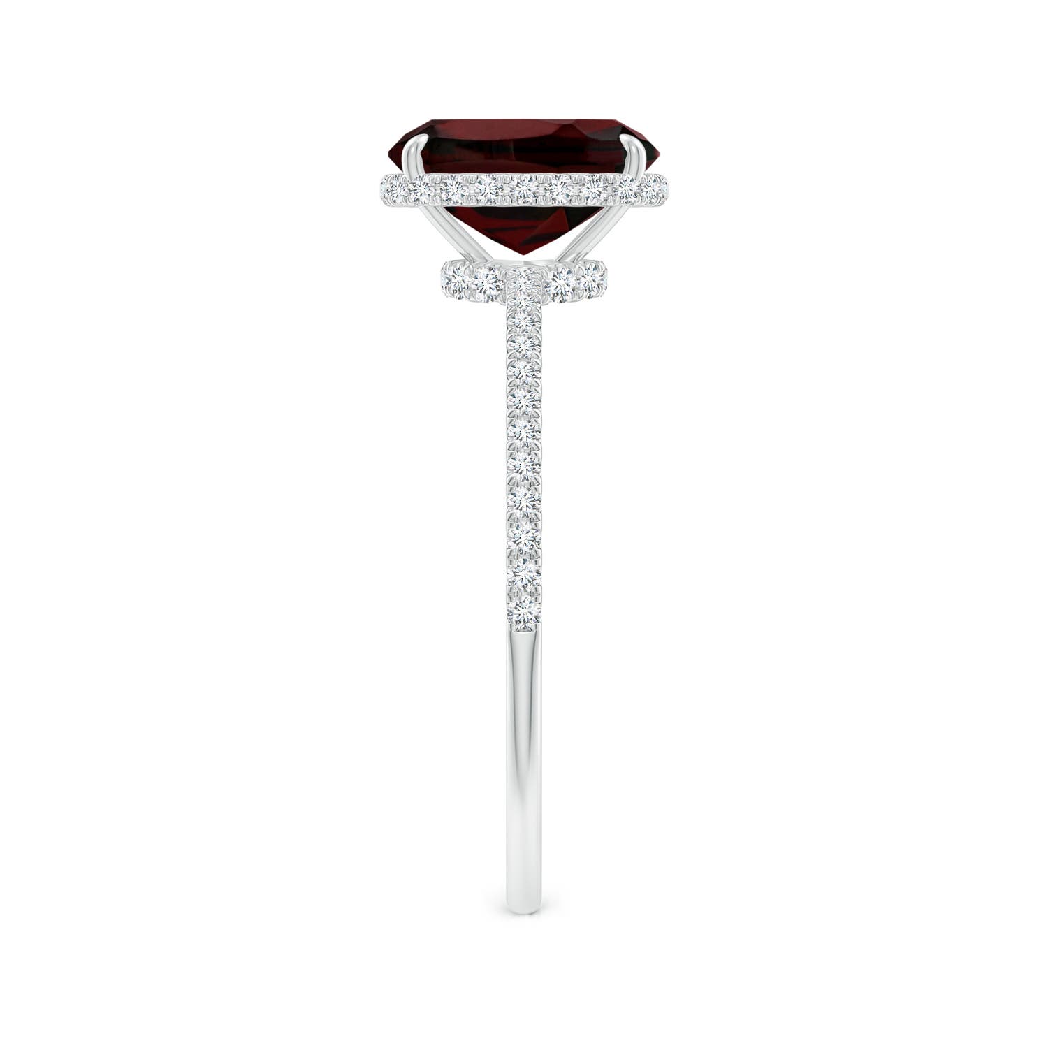 AA - Garnet / 1.91 CT / 14 KT White Gold